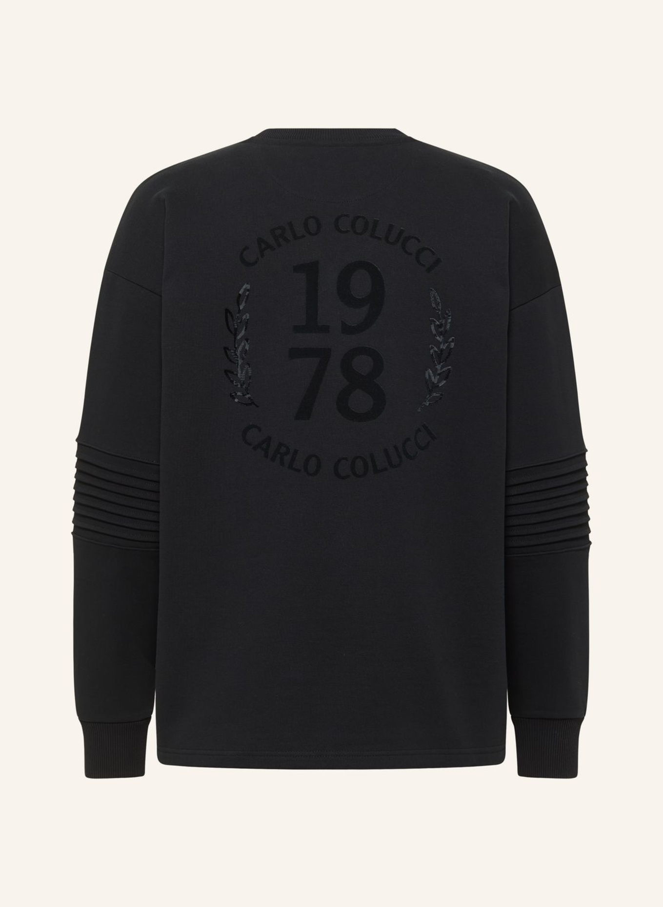 CARLO COLUCCI Sweatshirt - CLEAN CAPSULE FAUSTINI: SCHWARZ
