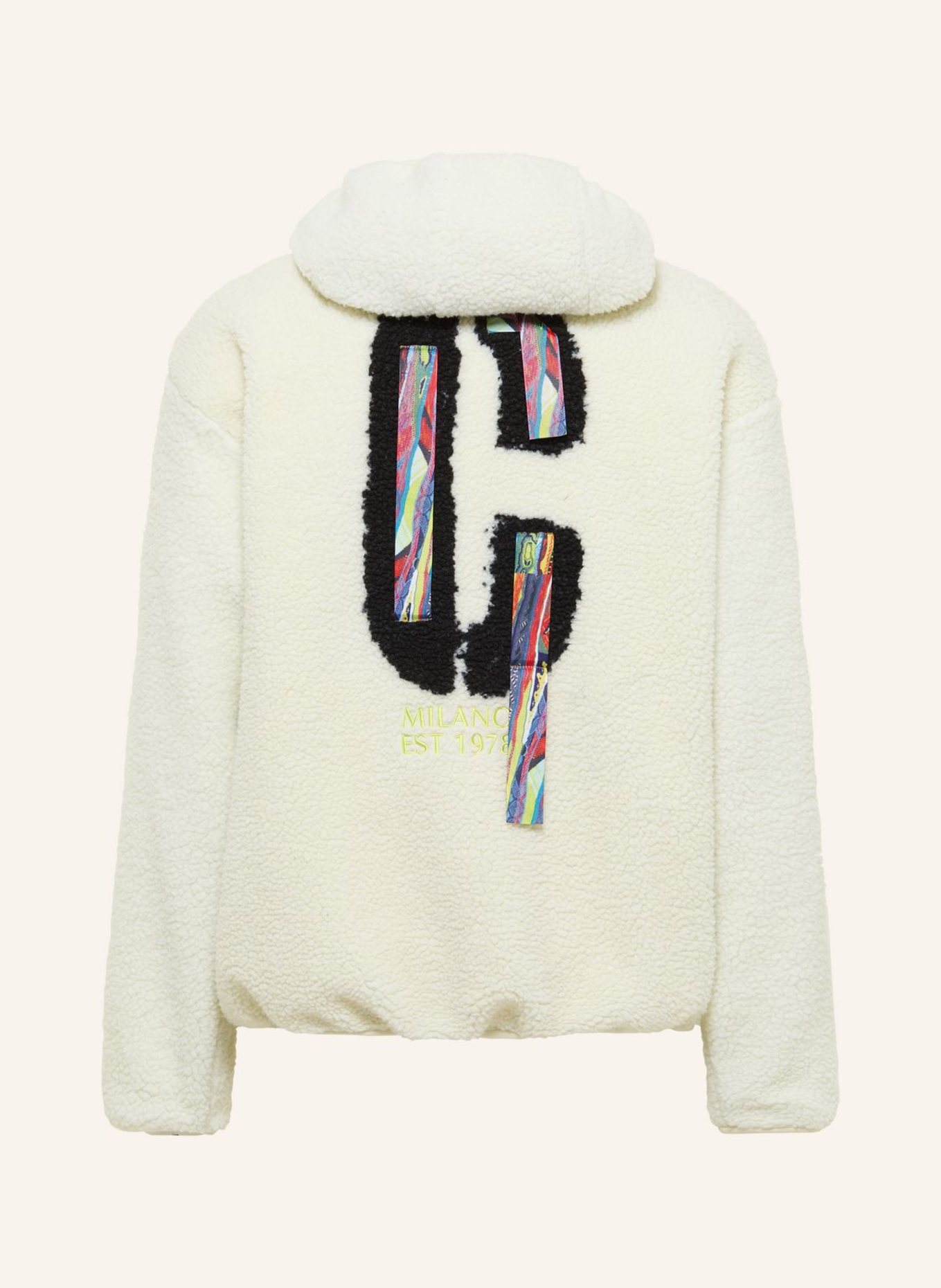 CARLO COLUCCI Oversize Teddy Jacke - COLUCCI Tapes FAIETTI: WEISS