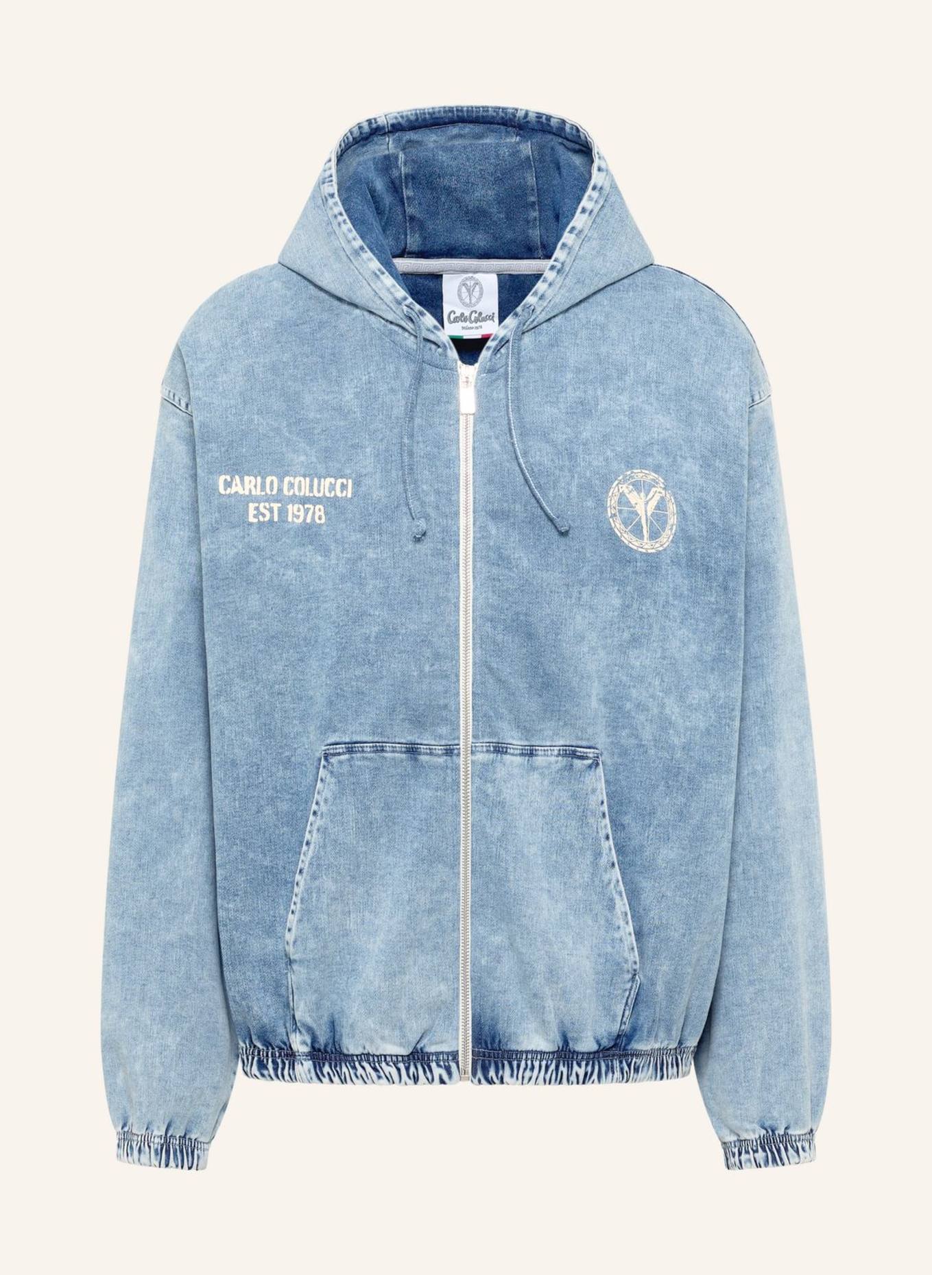 CARLO COLUCCI CARLO COLUCCI Sweatjacke - Almost Denim FELIX: BLAU