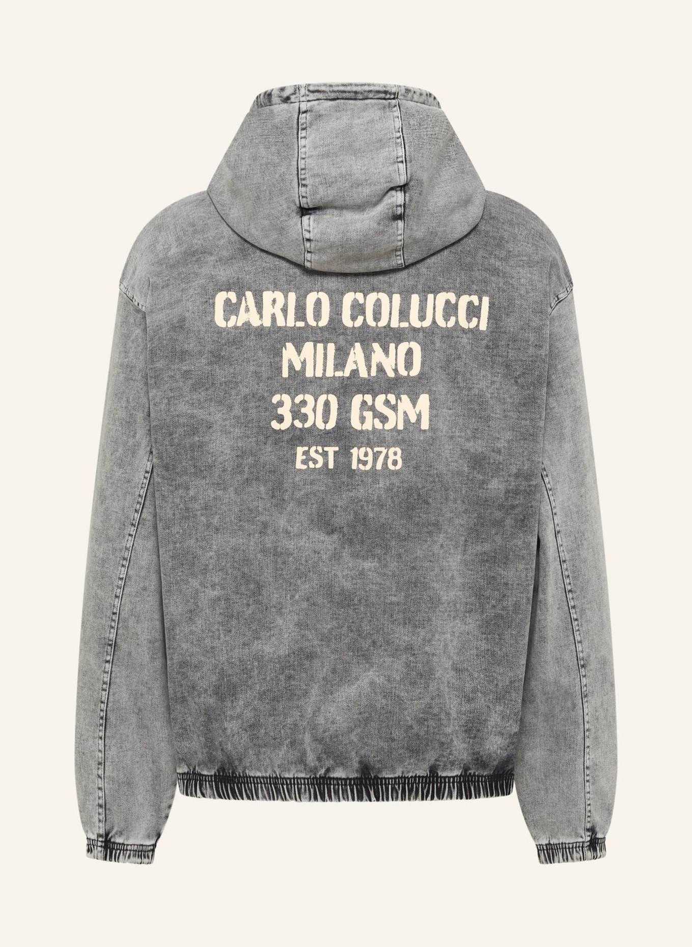 CARLO COLUCCI CARLO COLUCCI Sweatjacke - Almost Denim FELIX: SCHWARZ