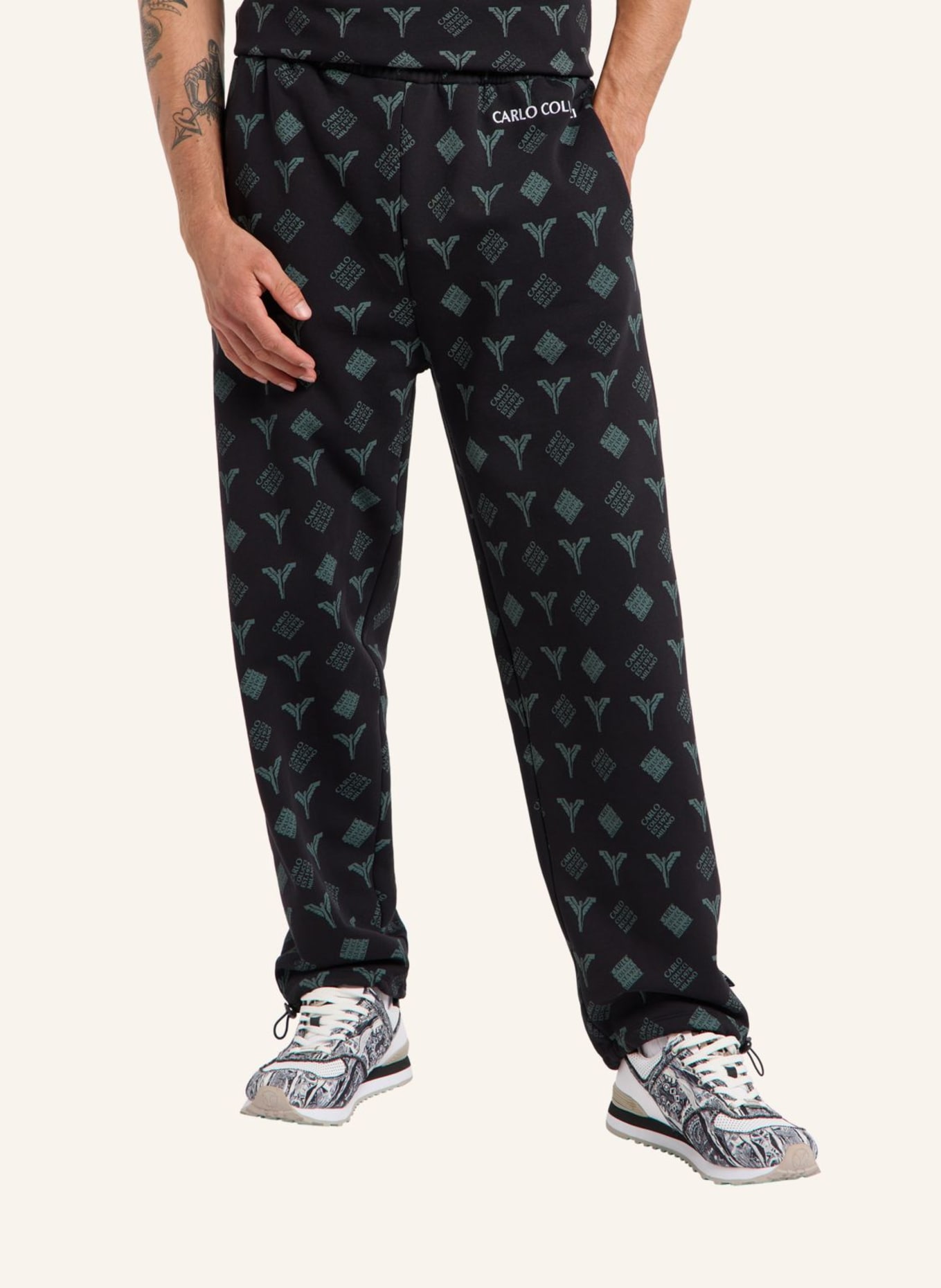 CARLO COLUCCI Logo Sweathose - Black Friday FADIN: SCHWARZ