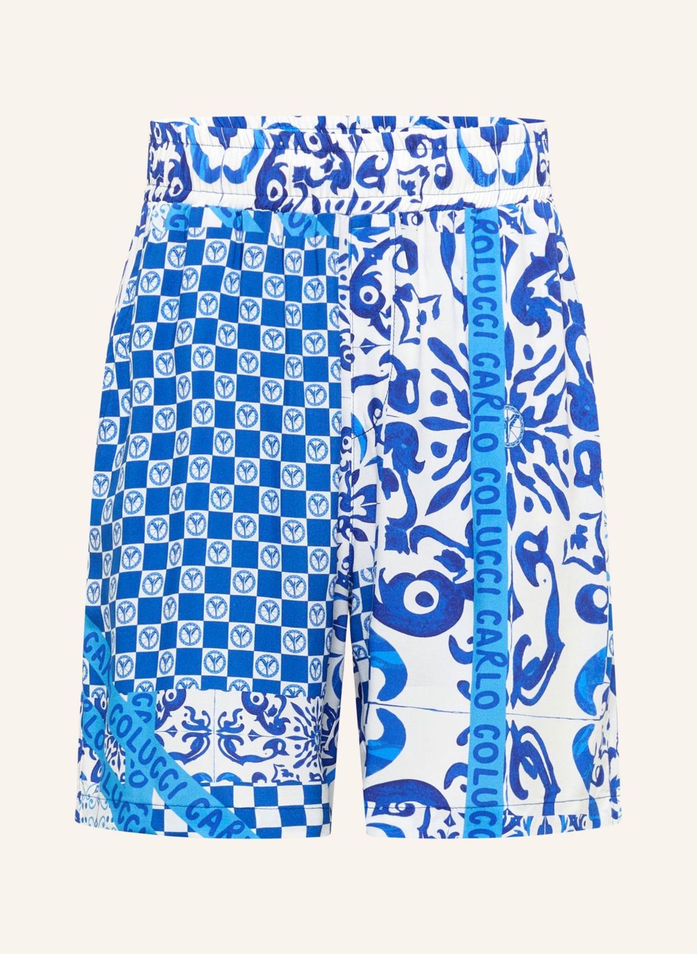 CARLO COLUCCI Shorts - Mosaic Legacy FEDRIGOTTI: DUNKELBLAU