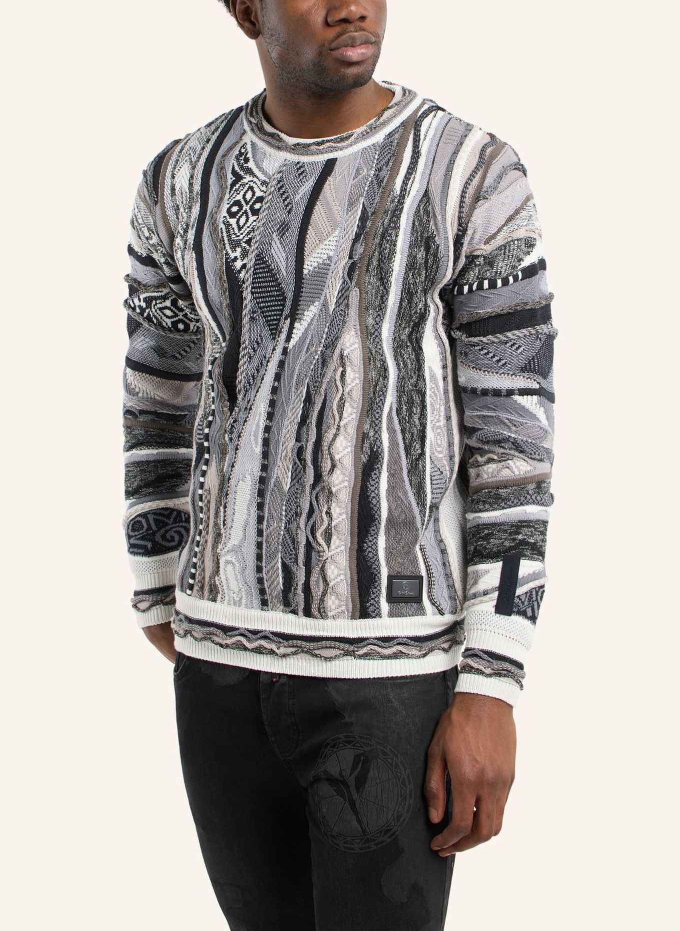 CARLO COLUCCI Strickpullover FEUDO: WEISS