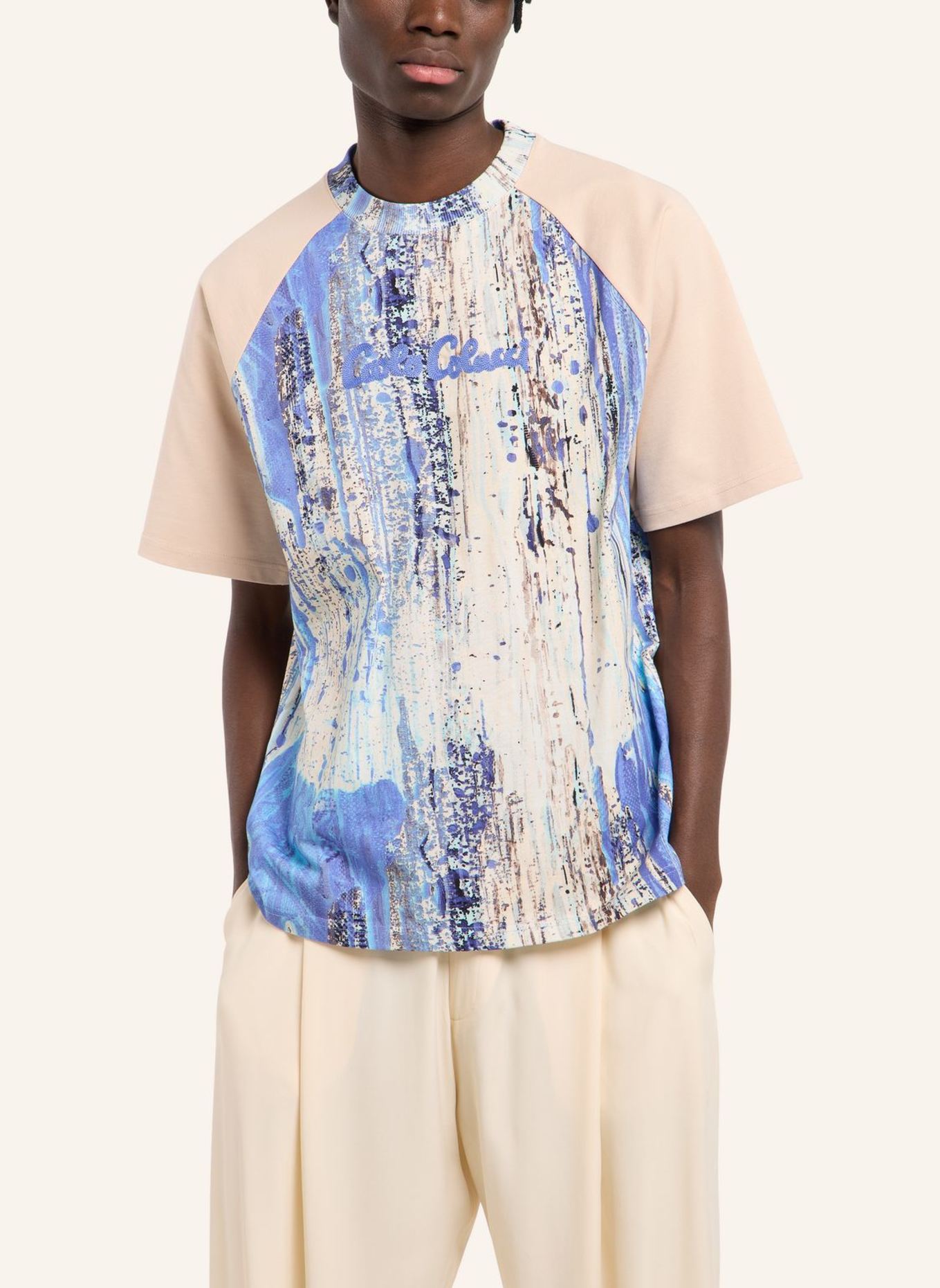 CARLO COLUCCI T-Shirt - AI DRIP KNIT FANTINI: WEISS