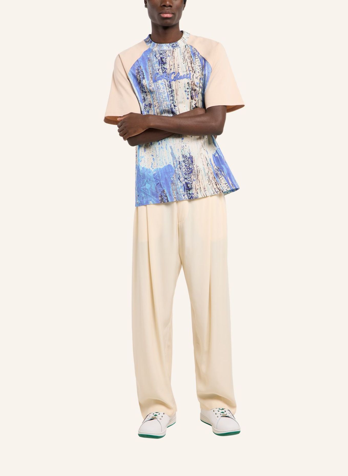 CARLO COLUCCI T-Shirt - AI DRIP KNIT FANTINI: WEISS