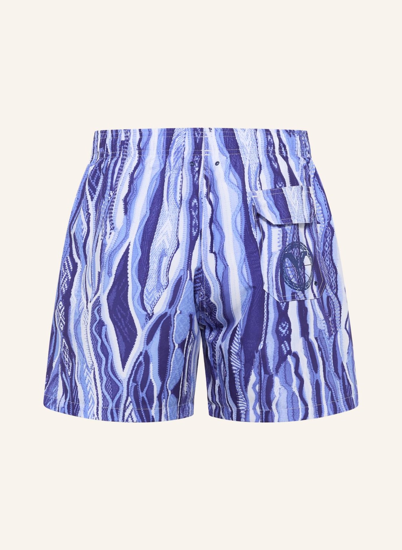 CARLO COLUCCI CARLO COLUCCI Swimshort - Signature Knit Print FEDERICI: DUNKELBLAU