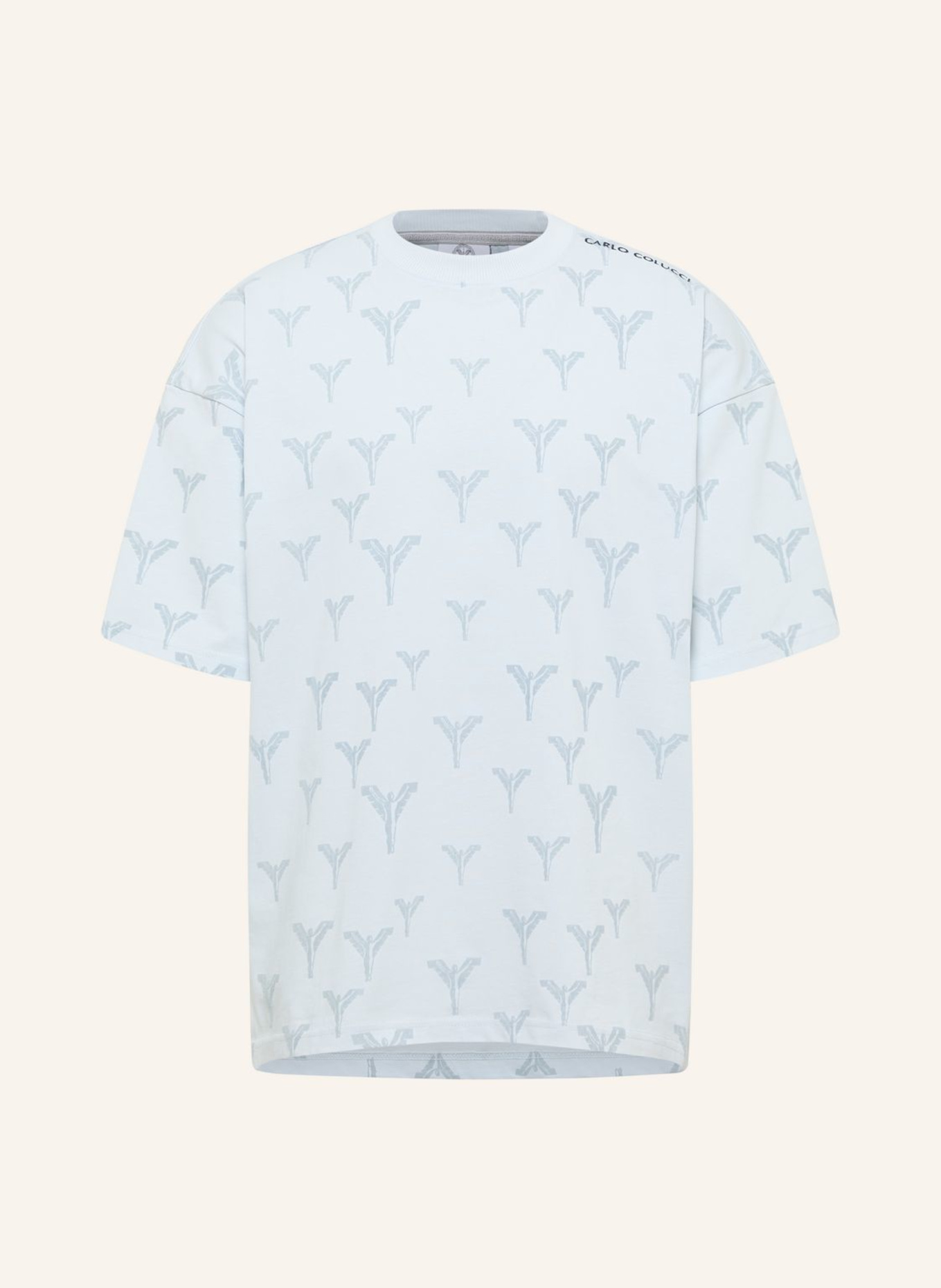 CARLO COLUCCI Logo T-Shirt - CLEAN CAPSULE FASAN: HELLBLAU