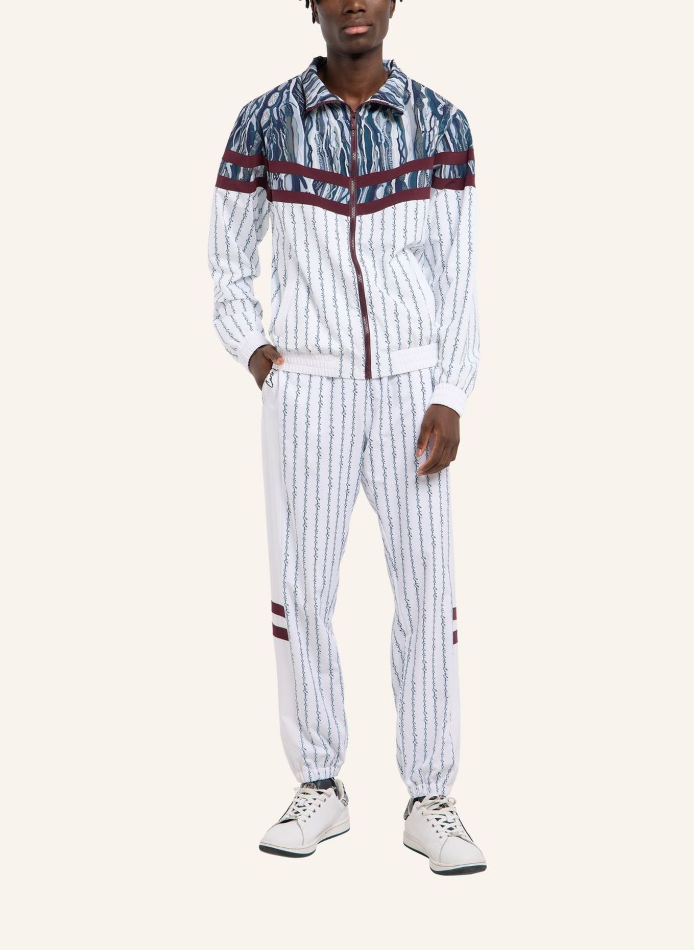 CARLO COLUCCI Tracksuit Hose - MATCH POINT FASSNACHT: WEISS