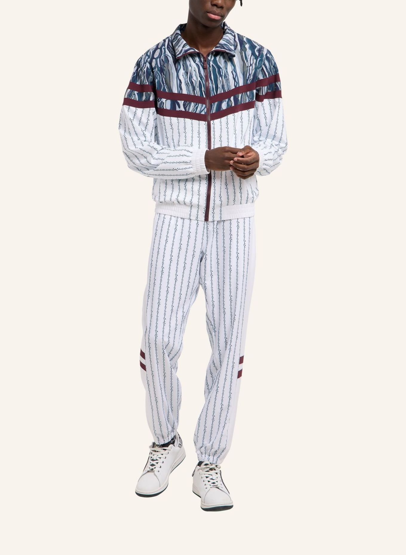 CARLO COLUCCI Tracksuit Jacke - MATCH POINT FAVA: WEISS