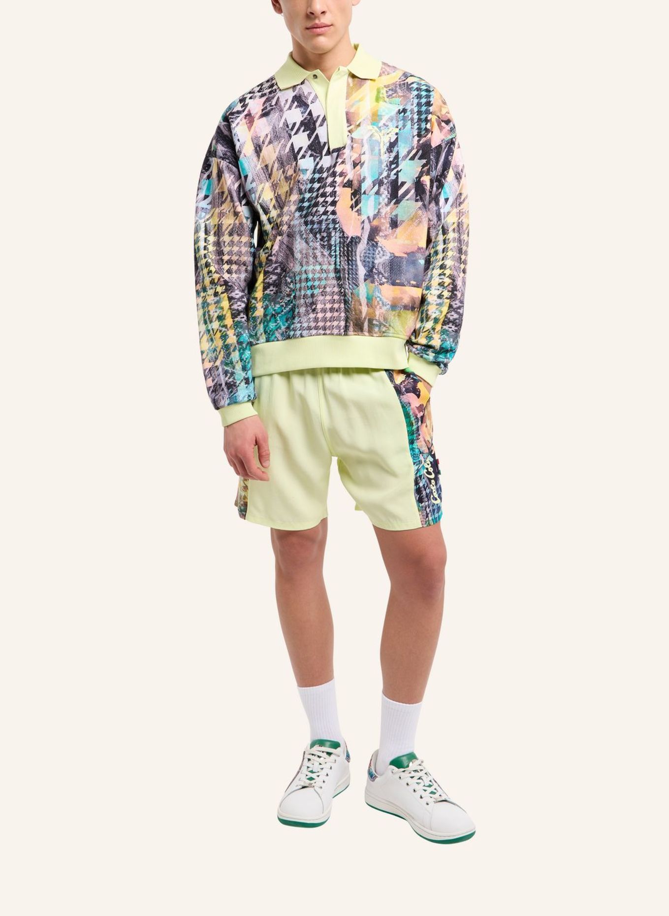 CARLO COLUCCI Polo-Sweatshirt - The Knit Legend FELDER: GRÜN