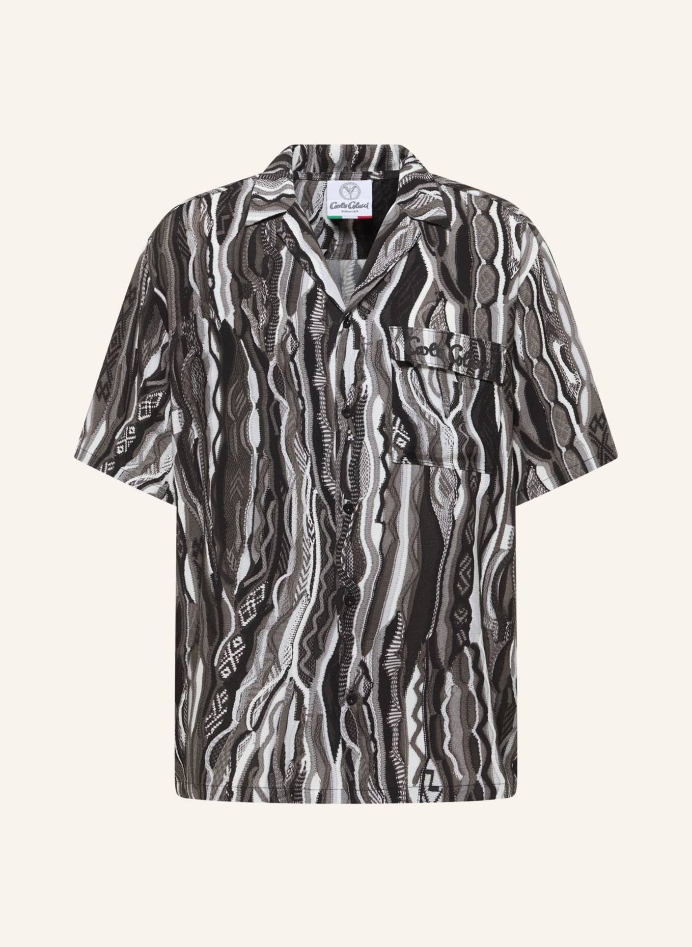 CARLO COLUCCI CARLO COLUCCI Hemd - Signature Knit Print FEDERA: SCHWARZ