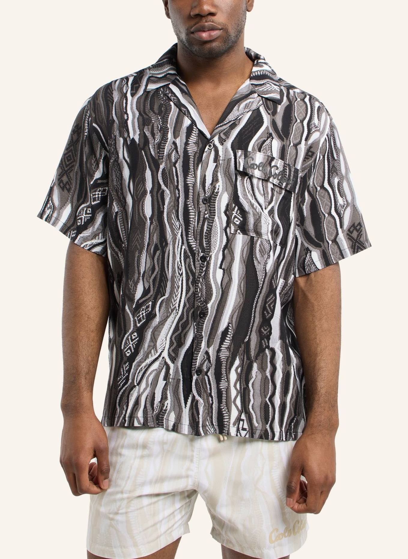 CARLO COLUCCI CARLO COLUCCI Hemd - Signature Knit Print FEDERA: SCHWARZ