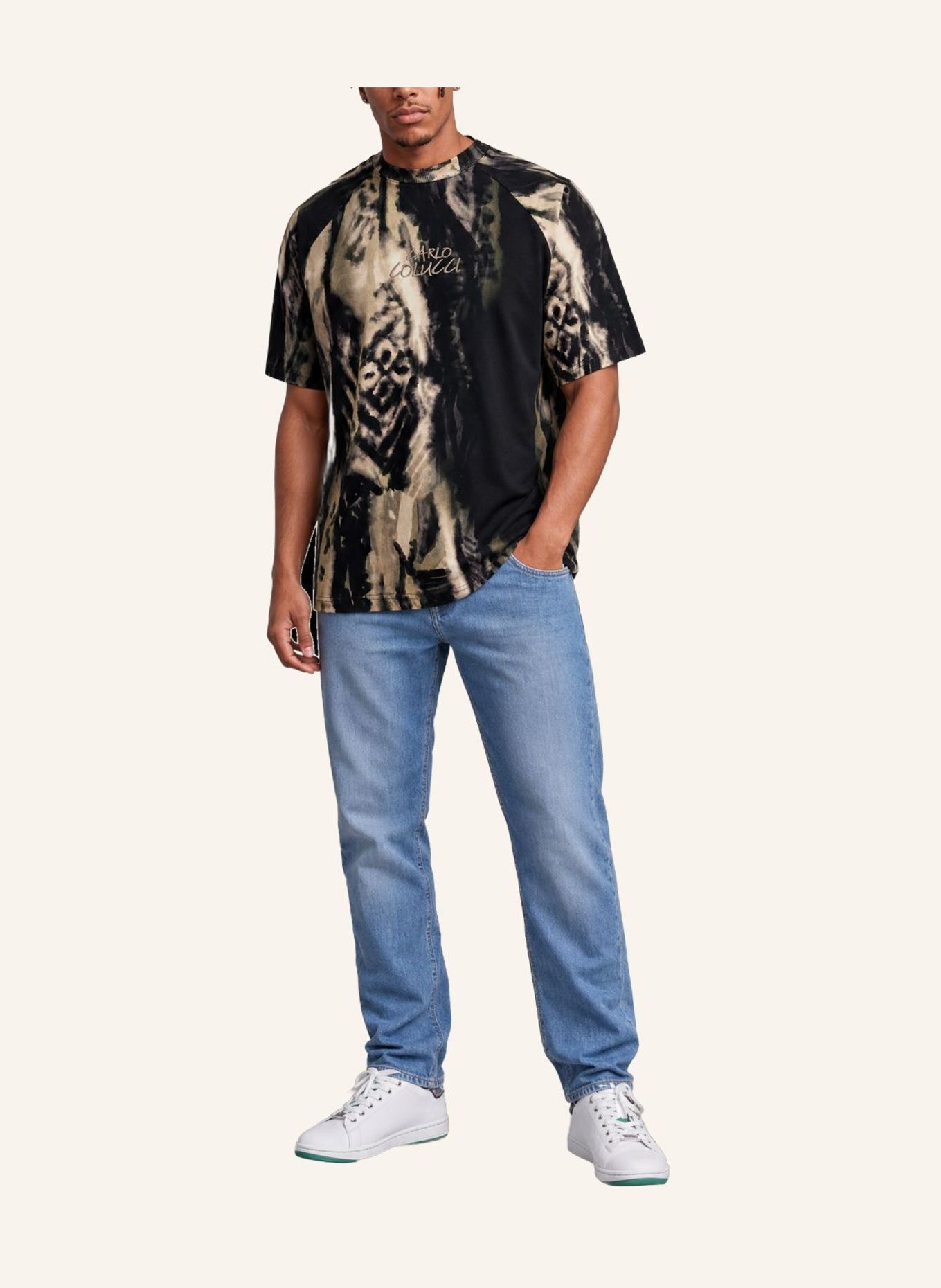CARLO COLUCCI Signature T-Shirt – Liquid Stitches FICAI: SCHWARZ