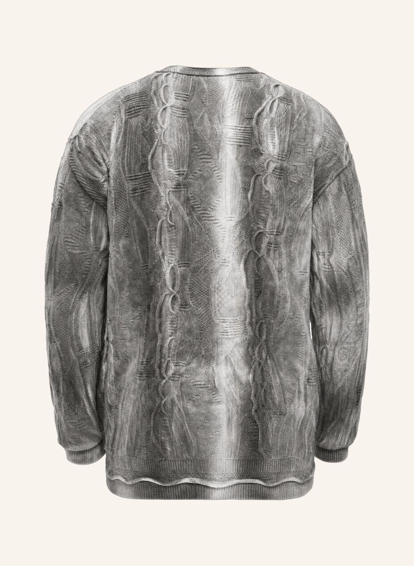 CARLO COLUCCI 3D-Knit Pullover - Liquid Stitches FIORITTO: SCHWARZ