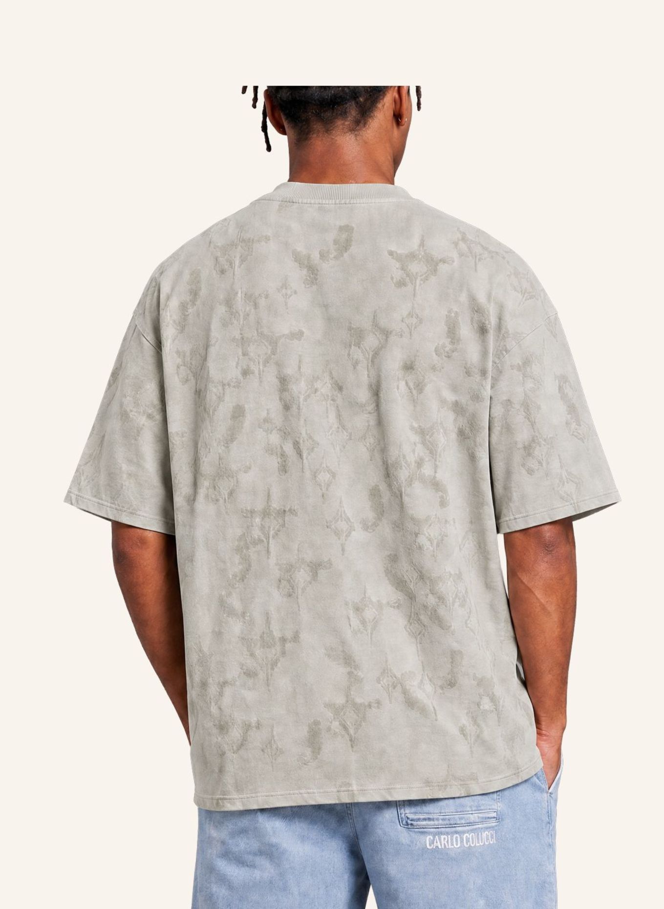 CARLO COLUCCI Allover Print T-Shirt - Soft Impact FIOROT: BEIGE
