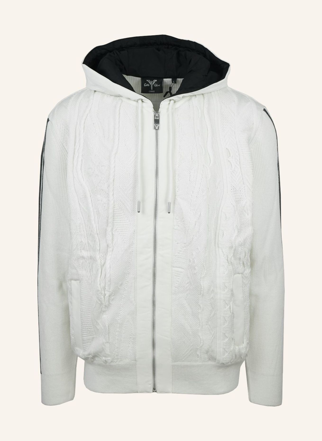 CARLO COLUCCI Hybrid Strickjacke - Carat 3.0 FIERI: WEISS