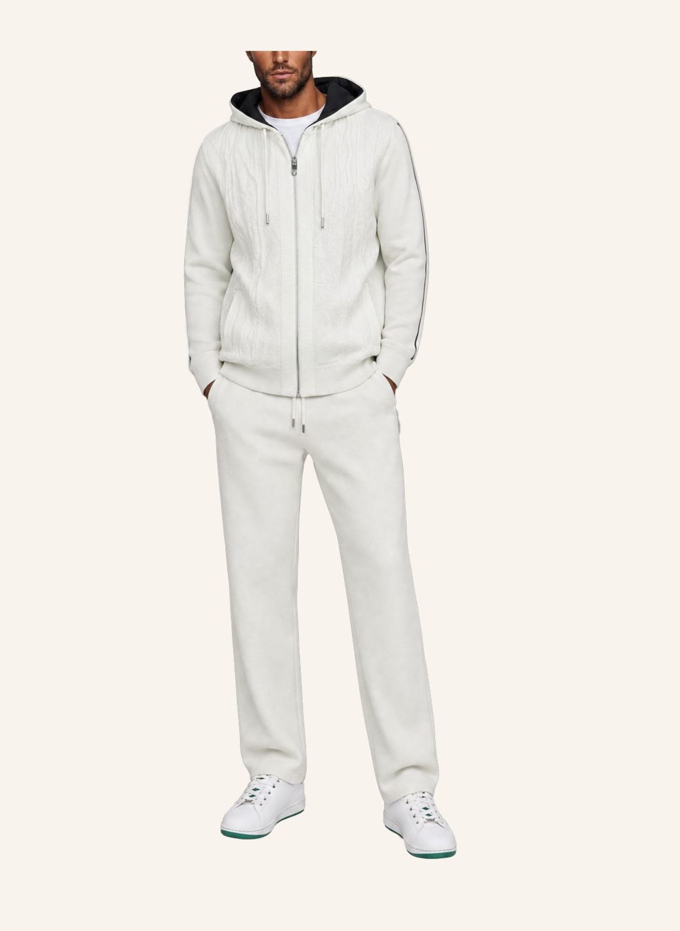 CARLO COLUCCI Hybrid Strickjacke - Carat 3.0 FIERI: WEISS