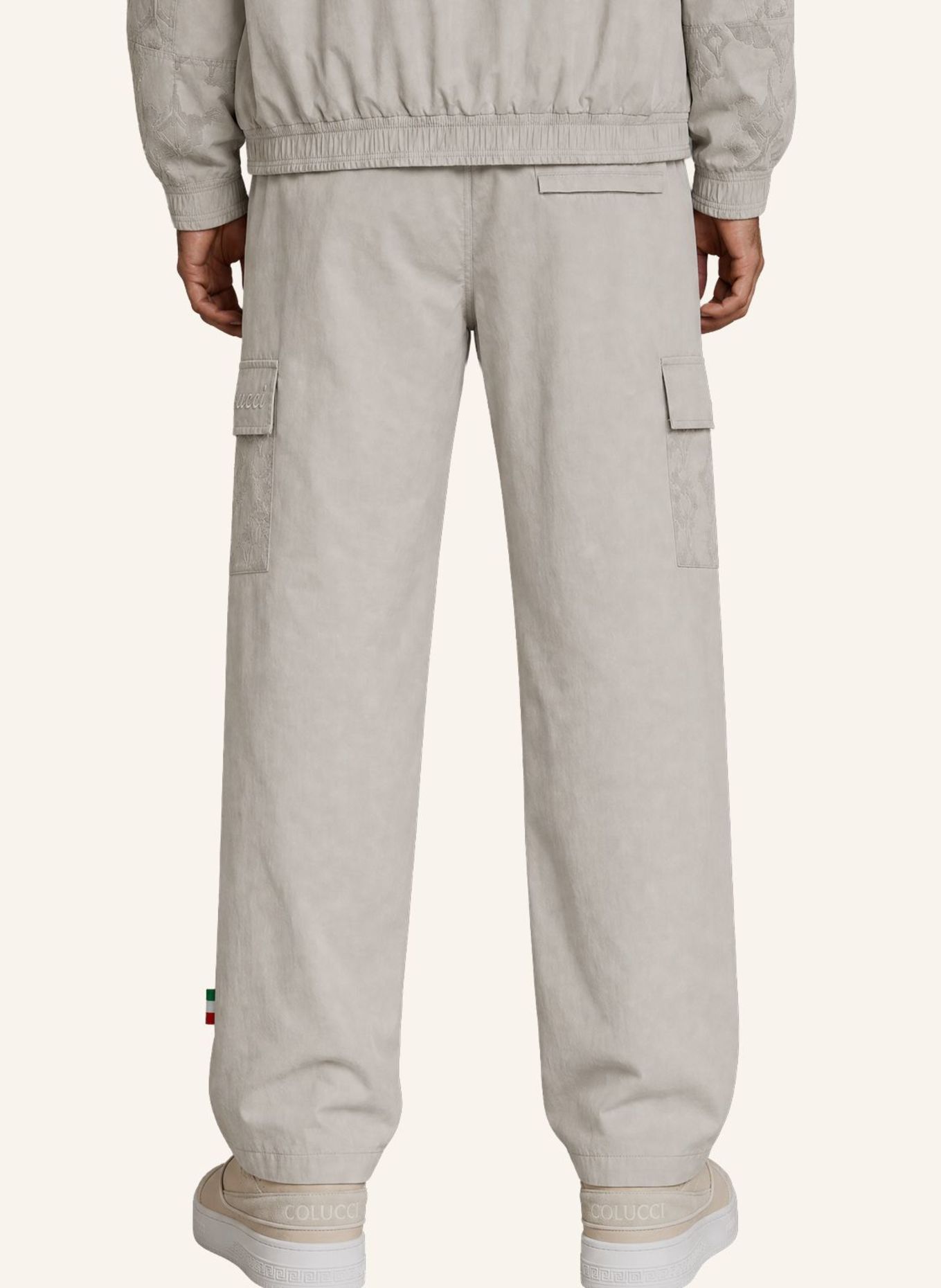 CARLO COLUCCI Flockprint Cargohose - Soft Impact FIPINGER: BEIGE