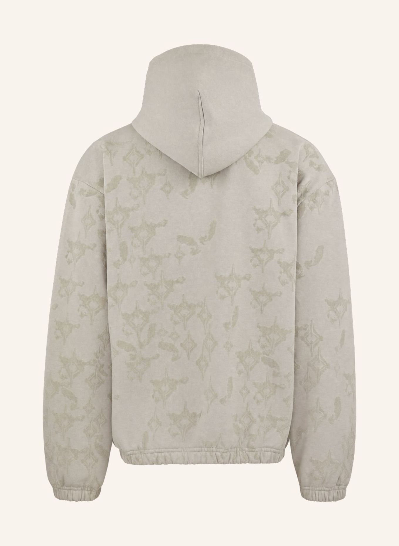 CARLO COLUCCI Kapuzensweatjacke mit Flockprint - Soft Impact FLENGER: BEIGE