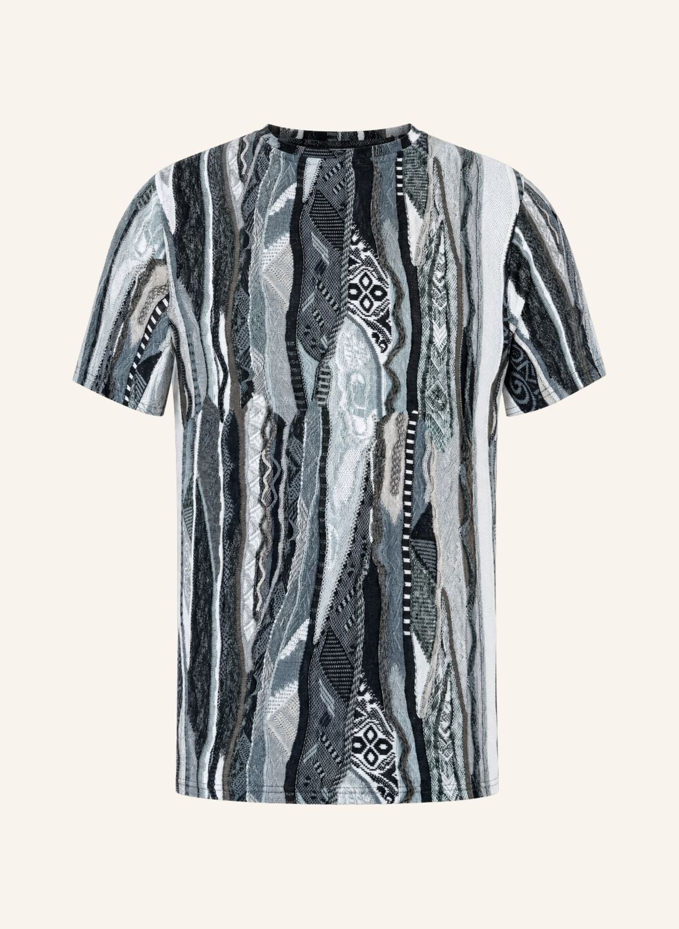 CARLO COLUCCI Knit Print Story T-Shirt FIAIDER: WEISS