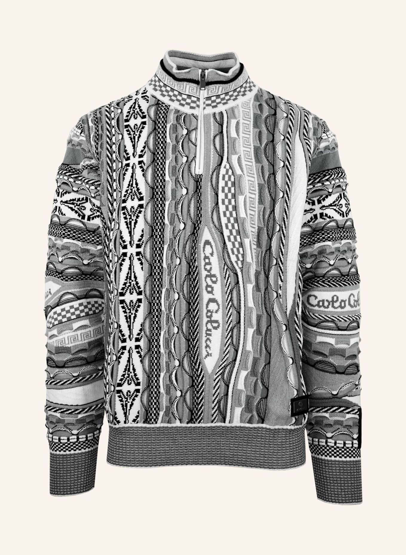 CARLO COLUCCI Stricktroyer - 3D Knit FRIGATO: SCHWARZ / GRAU