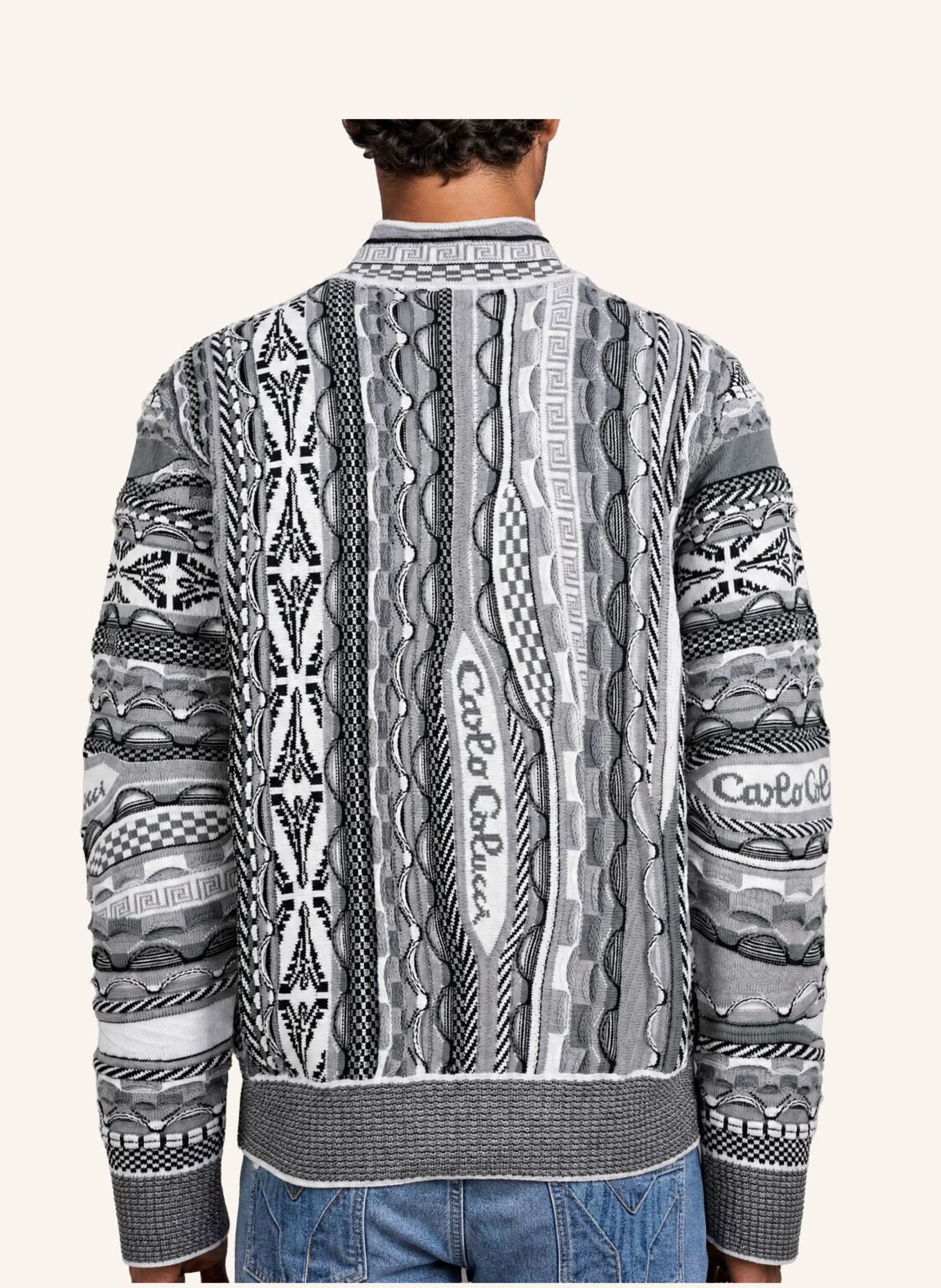 CARLO COLUCCI Stricktroyer - 3D Knit FRIGATO: SCHWARZ / GRAU
