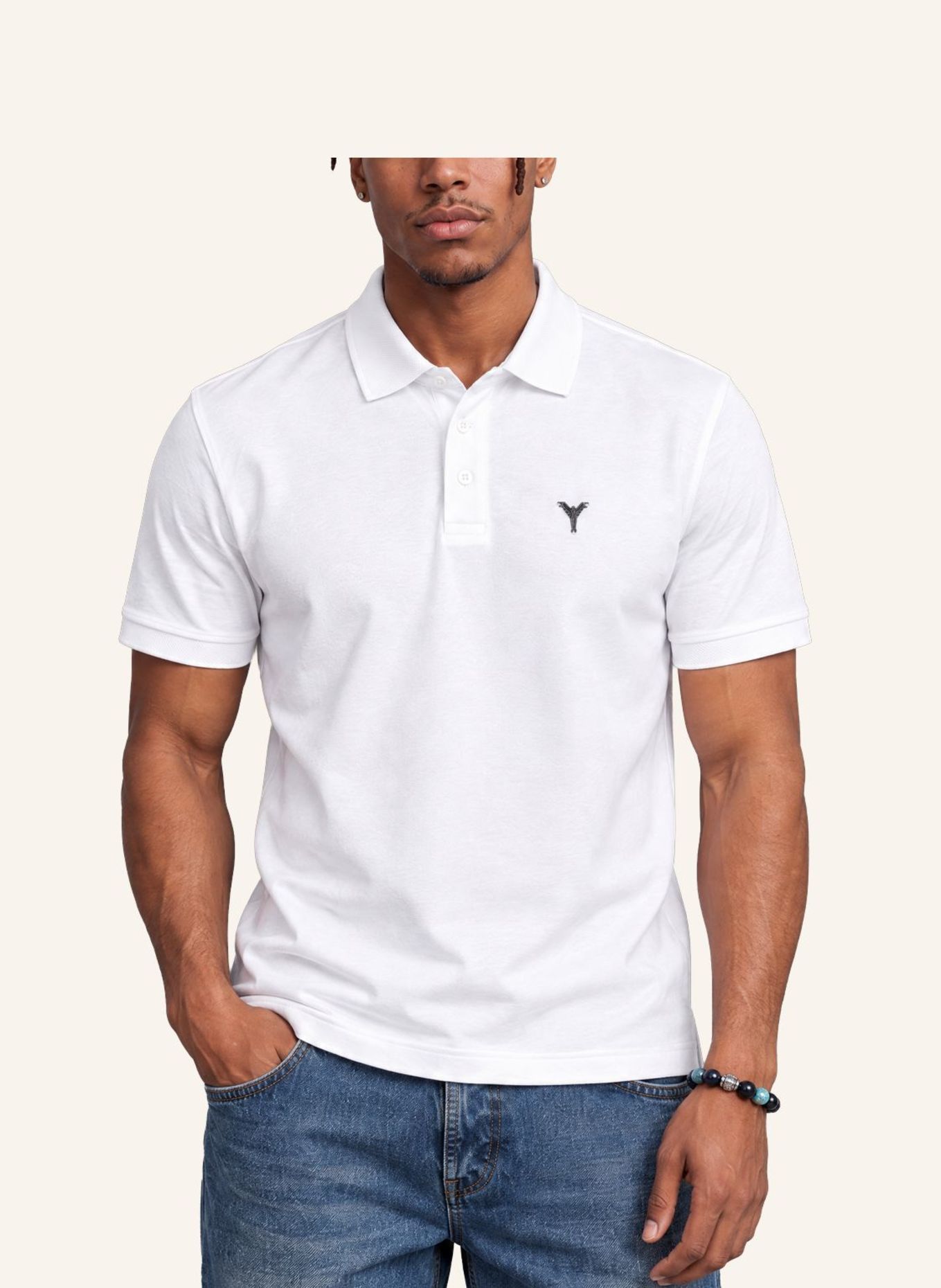 CARLO COLUCCI Poloshirt - Carlos Classic FRANER: WEISS