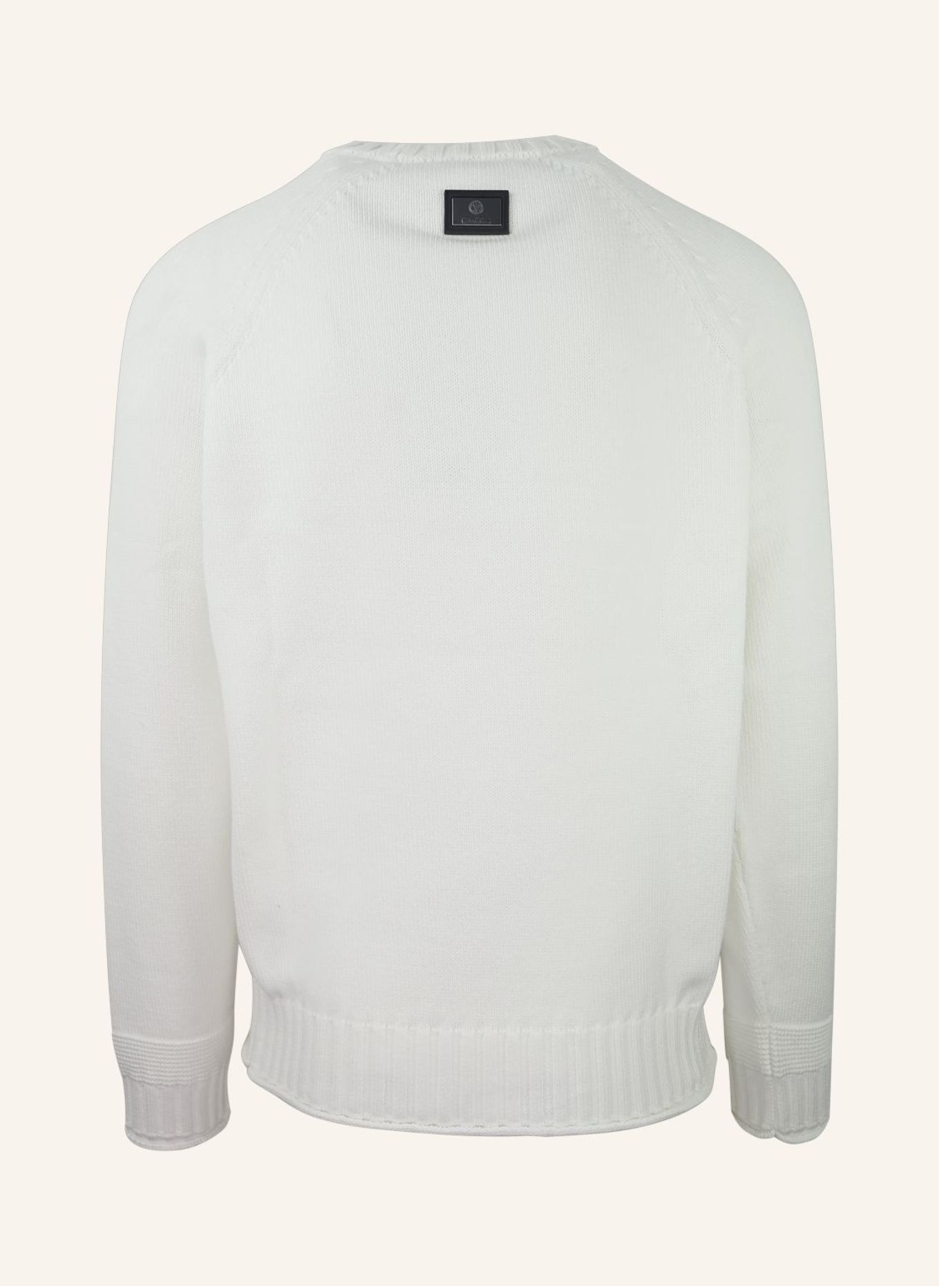 CARLO COLUCCI Rundhalspullover - Carlos Classic FUCCI: WEISS