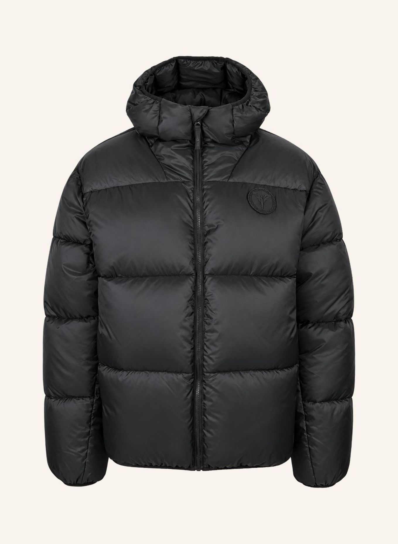 CARLO COLUCCI Wattierte Jacke mit austauschbarem Badge FURNARI: SCHWARZ