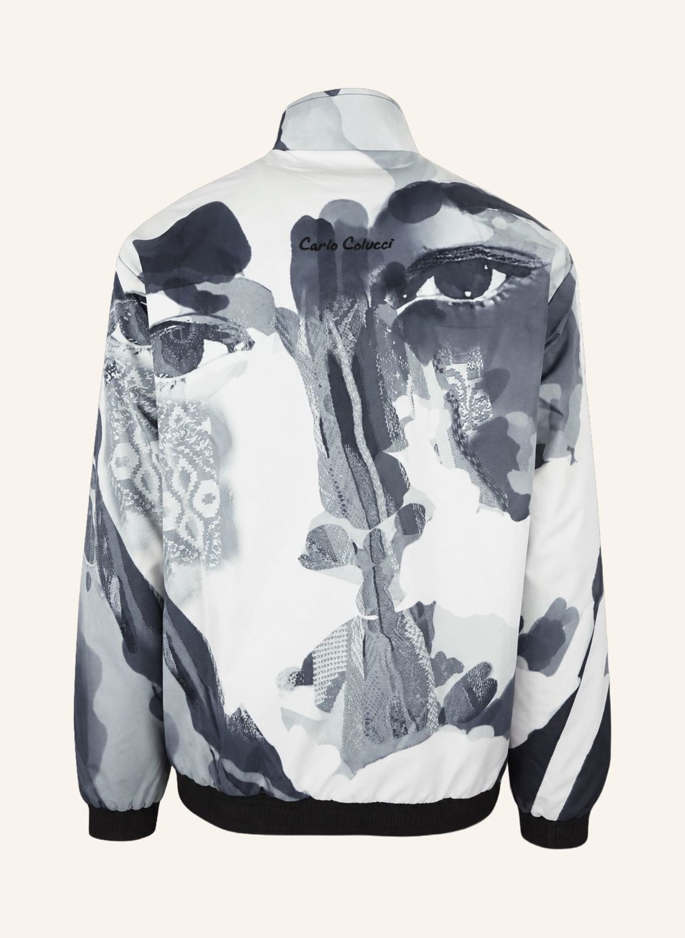 CARLO COLUCCI Oversize Tracksuit Wendejacke - Human Canvas FORZANO: SCHWARZ