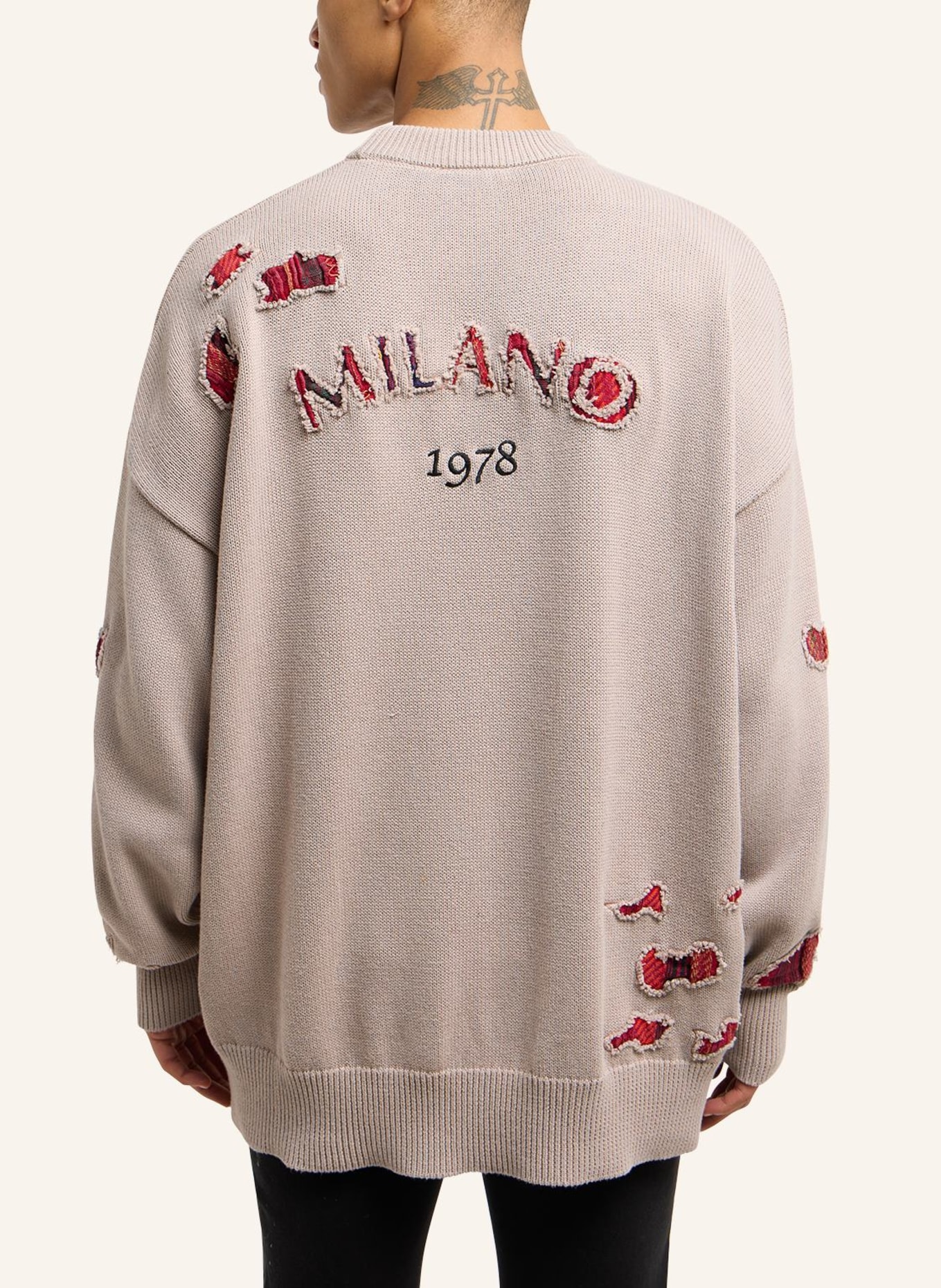 CARLO COLUCCI Oversize Pullover DELLEMANN, Farbe: BEIGE (Bild 2)