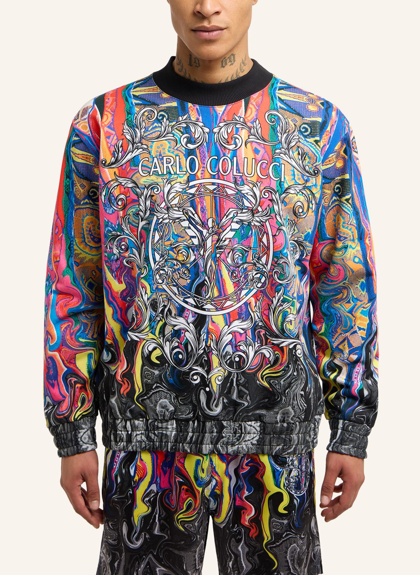 CARLO COLUCCI Sweatshirt "Fusion" DEMATTE, Farbe: ROT (Bild 5)