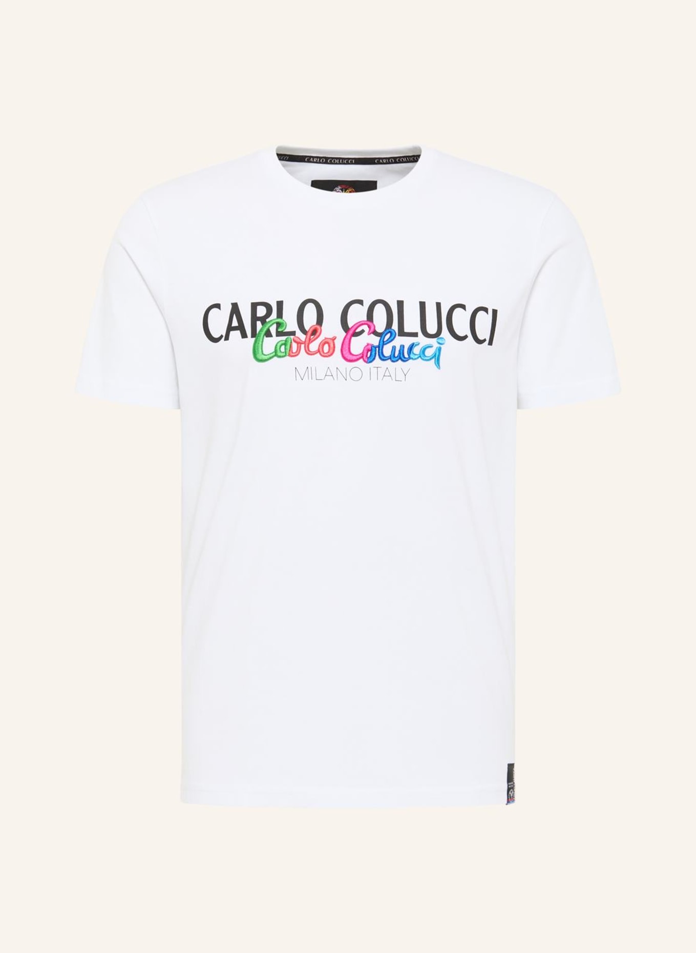 CARLO COLUCCI T-Shirt CAMISA, Farbe: WEISS (Bild 1)