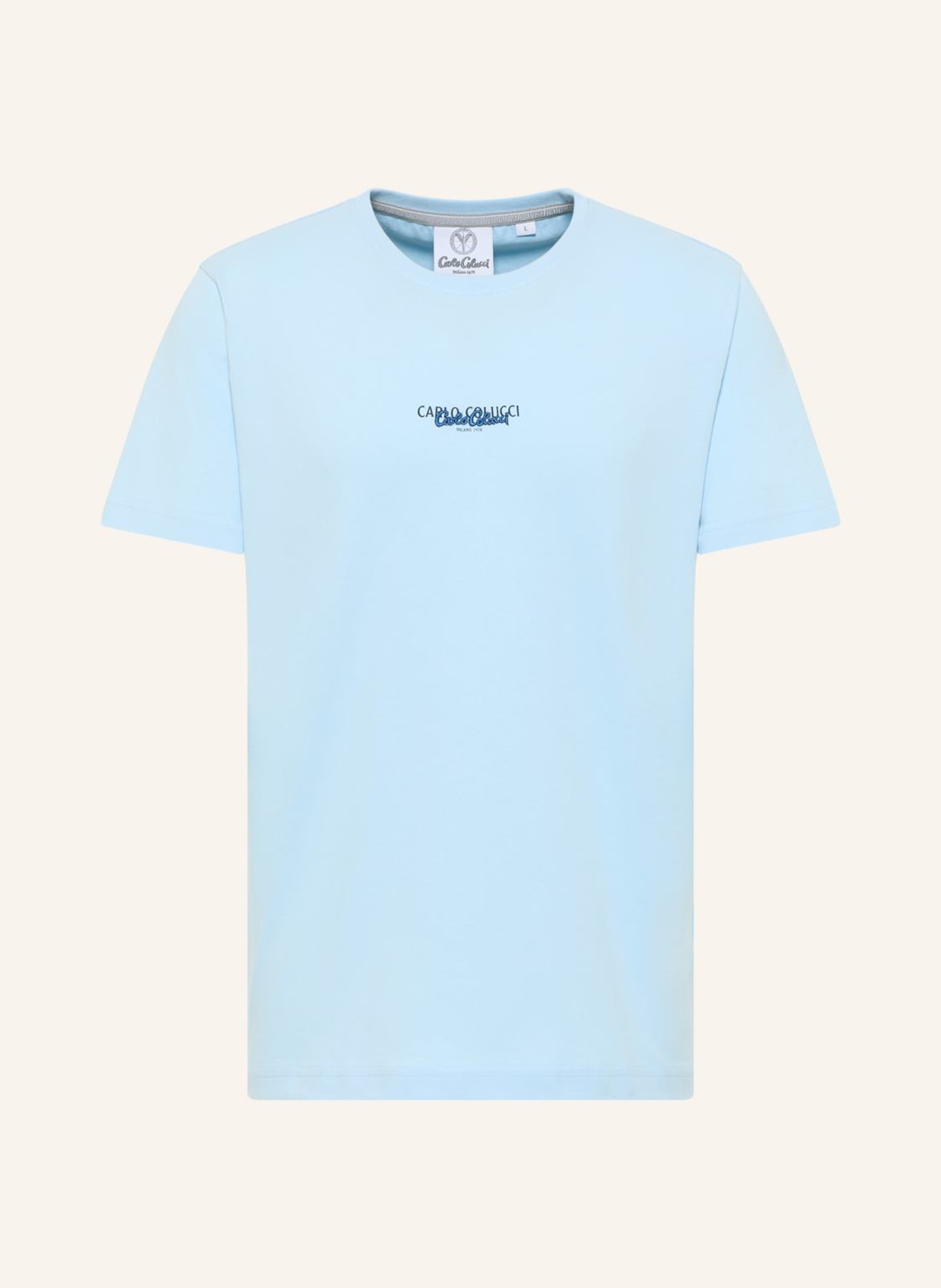 CARLO COLUCCI T-Shirt Basic Line DE SALVADOR, Farbe: BLAU (Bild 1)