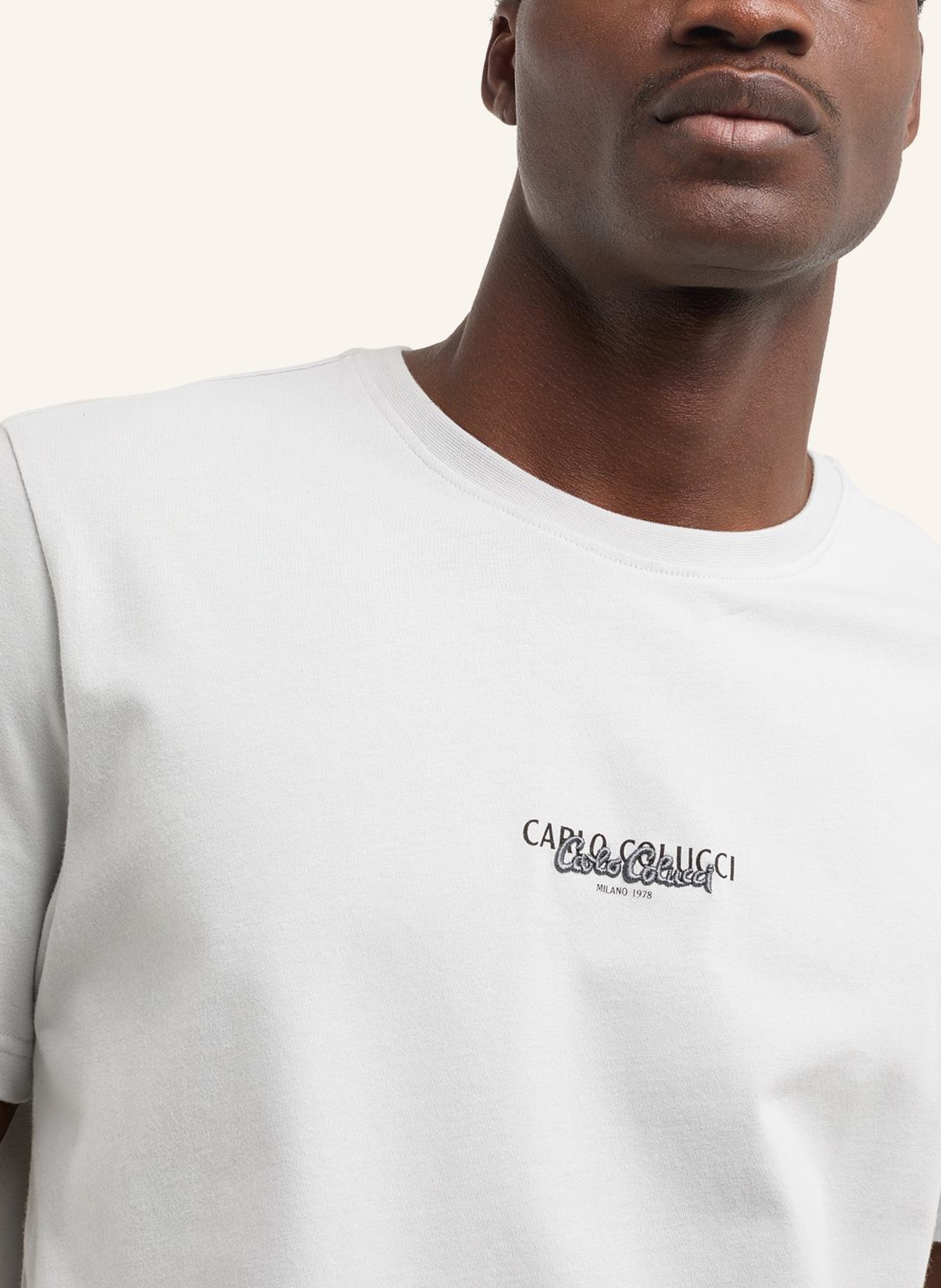 CARLO COLUCCI T-Shirt Basic Line DE SALVADOR, Farbe: GRAU (Bild 3)