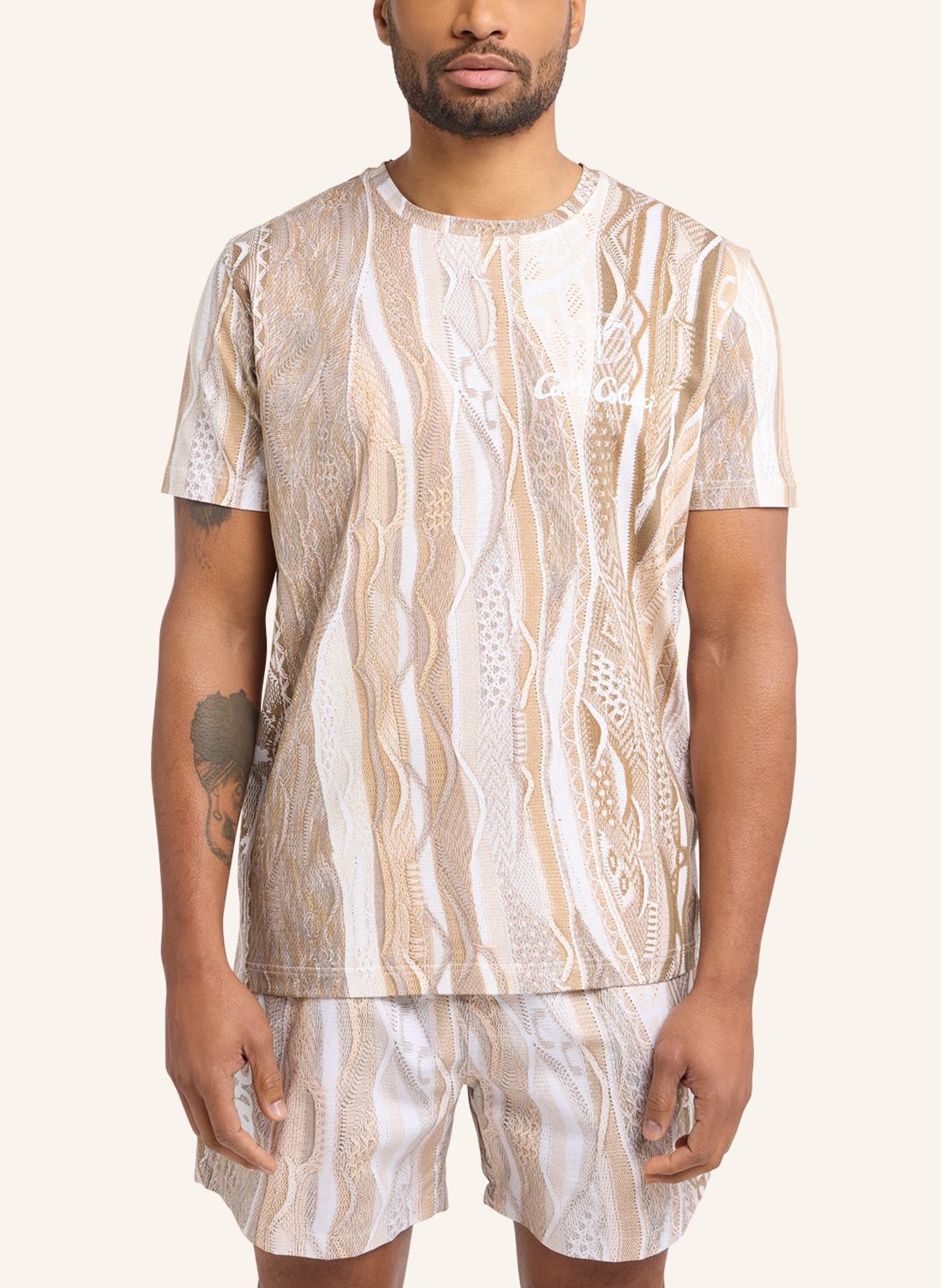 CARLO COLUCCI Alloverprint T-Shirt DELLAMICO, Farbe: HELLGRAU (Bild 5)