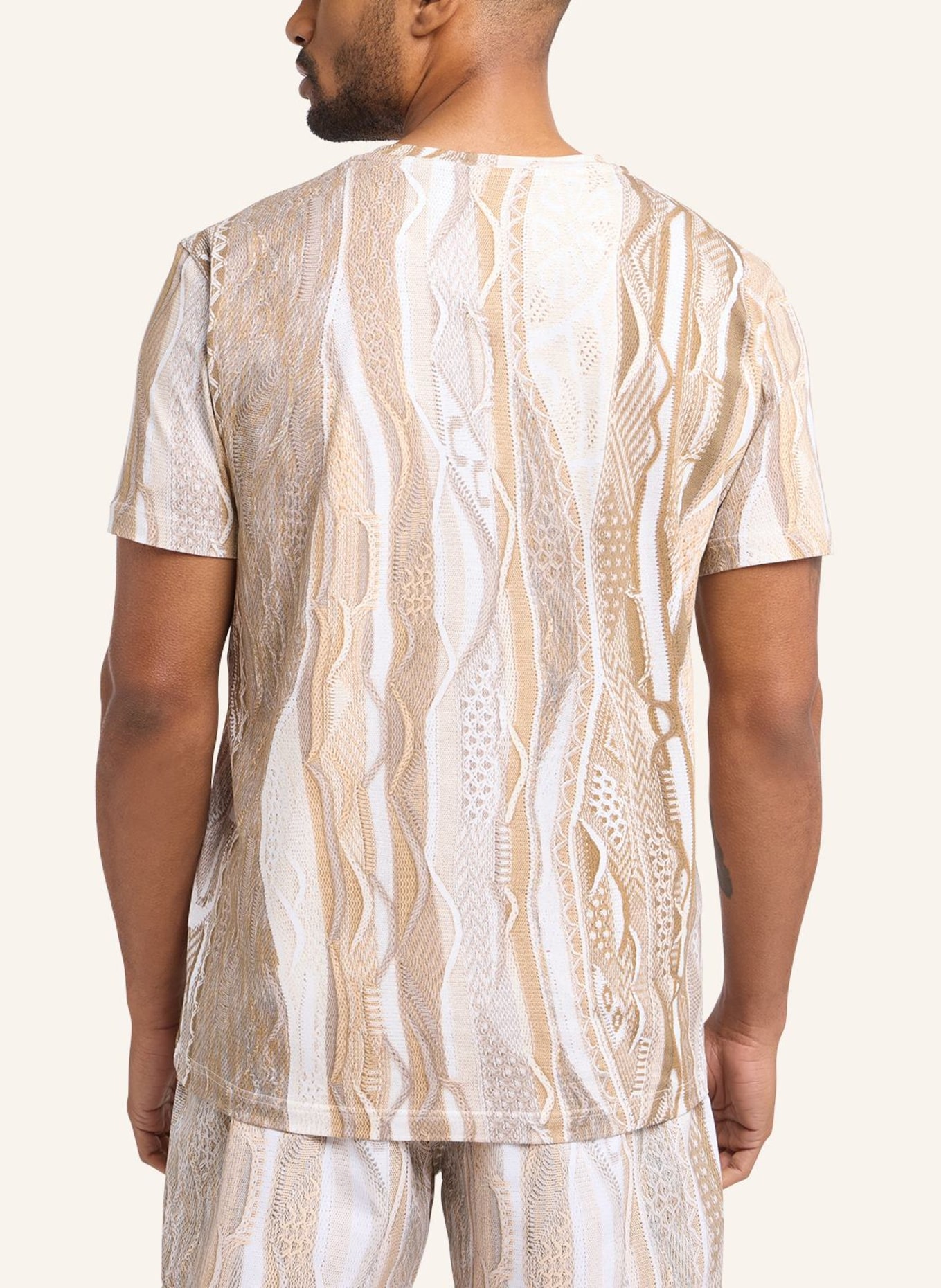 CARLO COLUCCI Alloverprint T-Shirt DELLAMICO, Farbe: HELLGRAU (Bild 2)