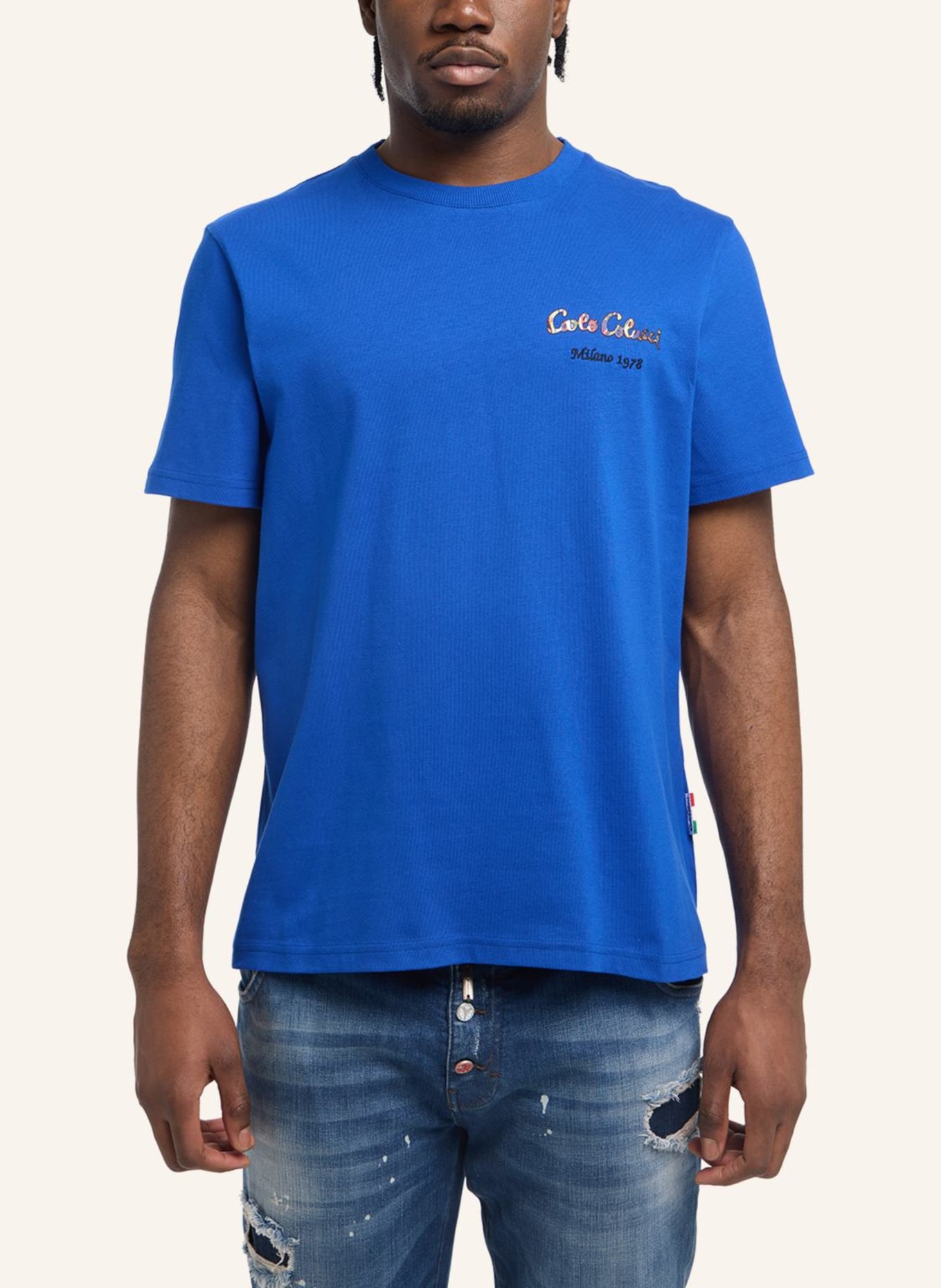 CARLO COLUCCI T-Shirt "Buon Appetito" DI COSIMO, Farbe: BLAU (Bild 5)