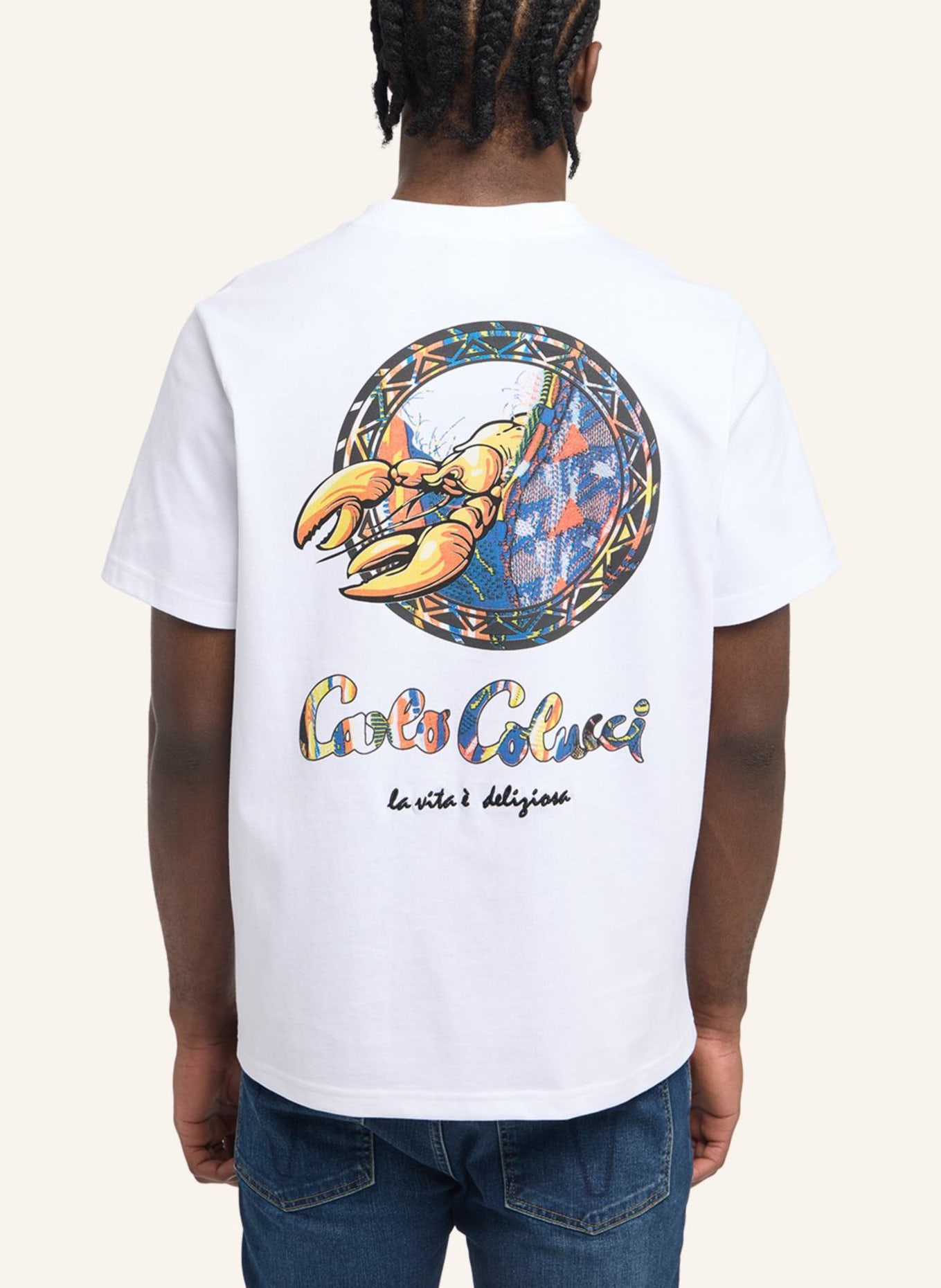 CARLO COLUCCI T-Shirt "Buon Appetito" DI COSIMO, Farbe: WEISS (Bild 2)