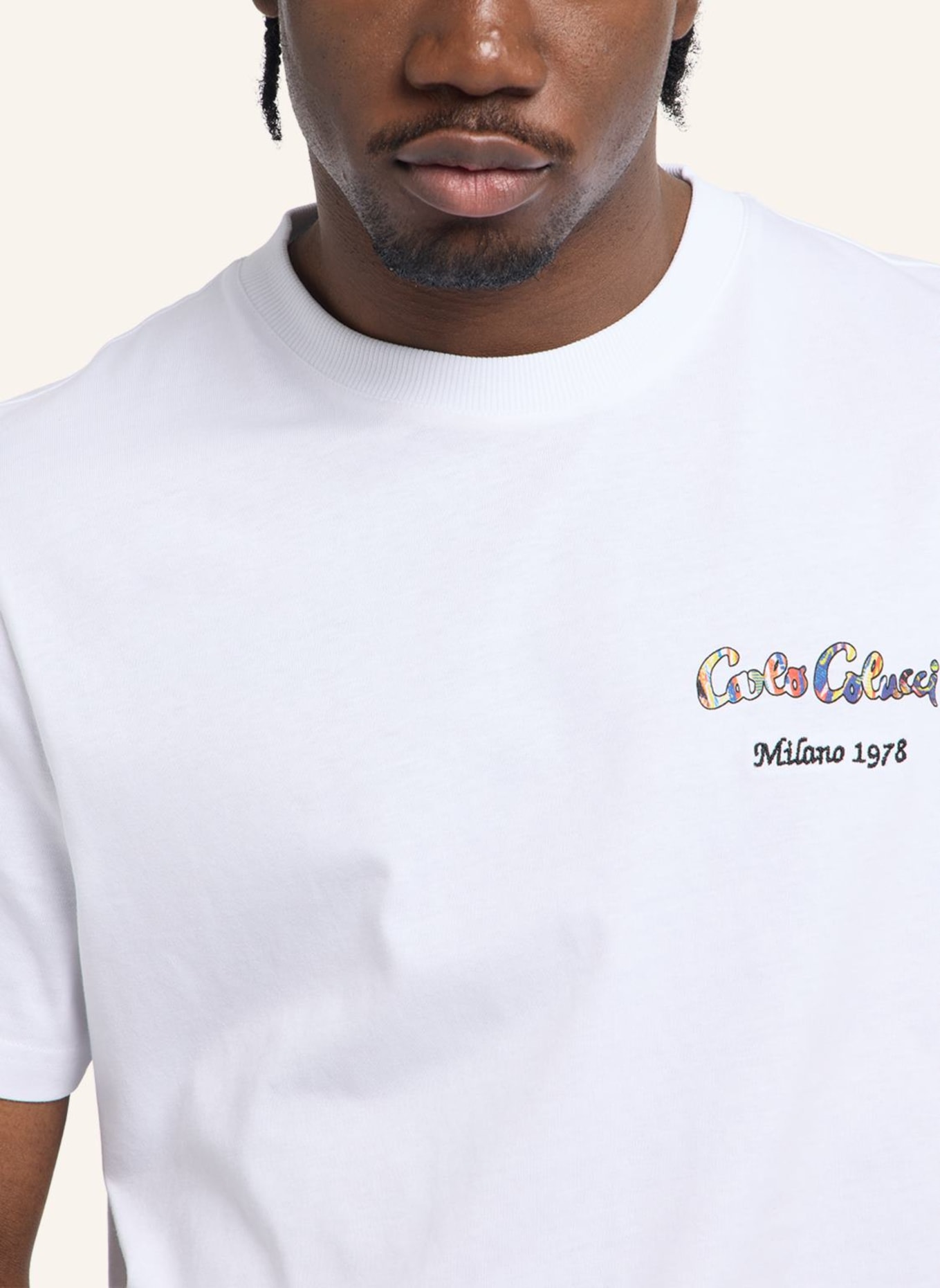 CARLO COLUCCI T-Shirt "Buon Appetito" DI COSIMO, Farbe: WEISS (Bild 4)