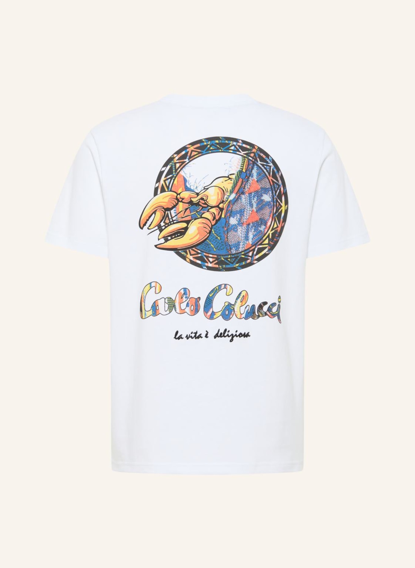 CARLO COLUCCI T-Shirt "Buon Appetito" DI COSIMO, Farbe: WEISS (Bild 3)