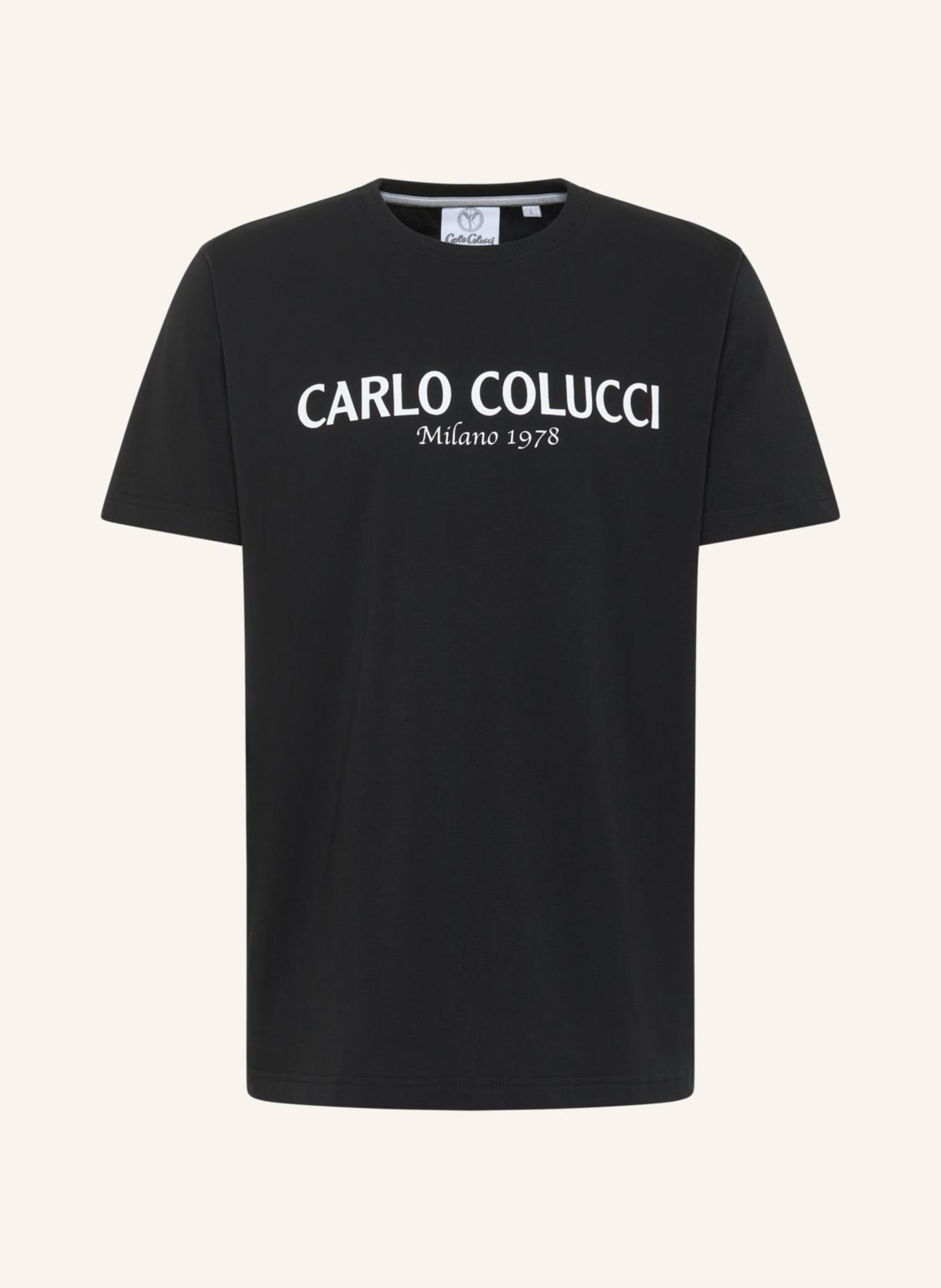 CARLO COLUCCI T-Shirt mit Logoprint DI COMUN, Farbe: SCHWARZ (Bild 1)