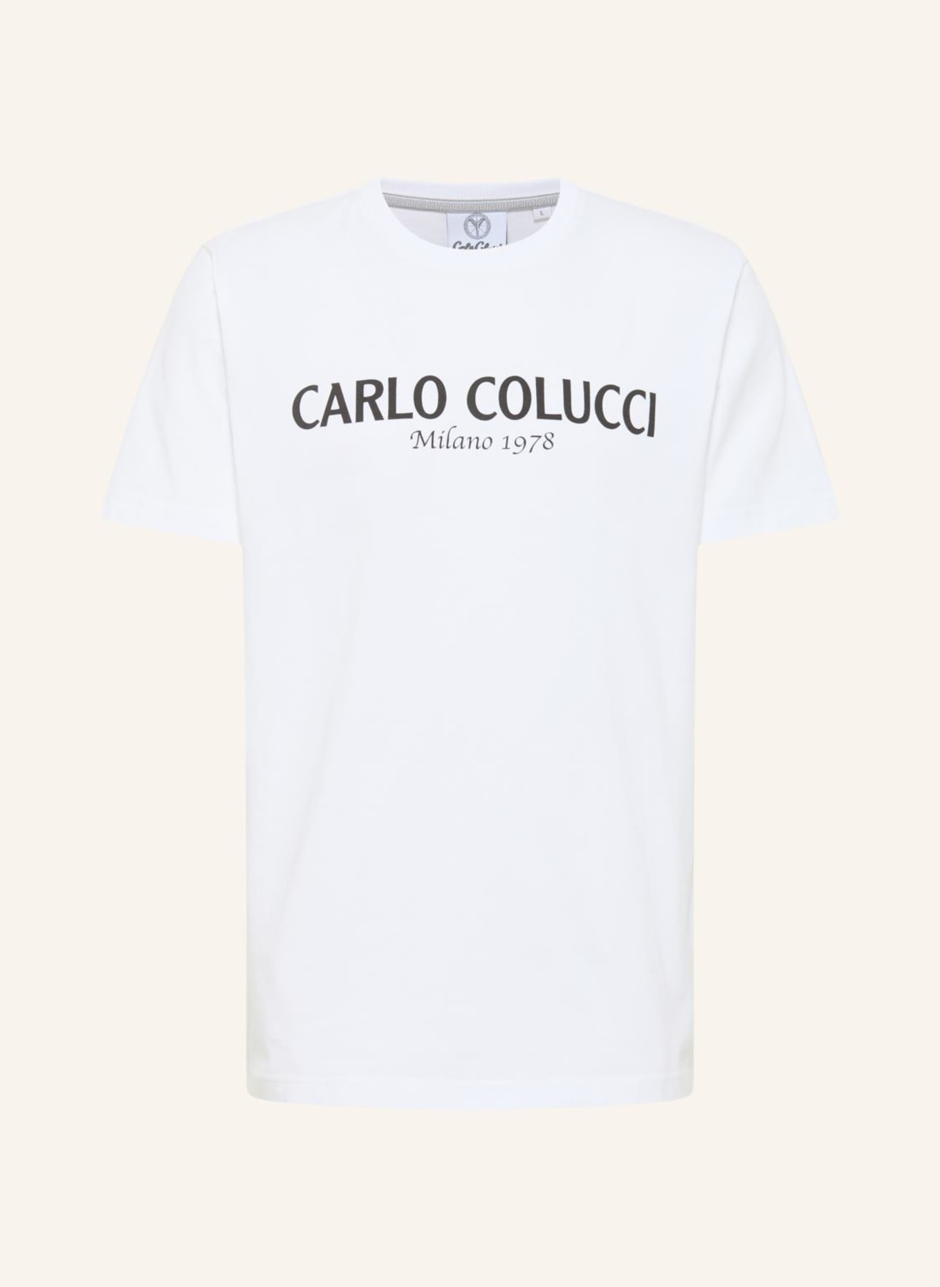 CARLO COLUCCI T-Shirt mit Logoprint DI COMUN, Farbe: WEISS (Bild 1)