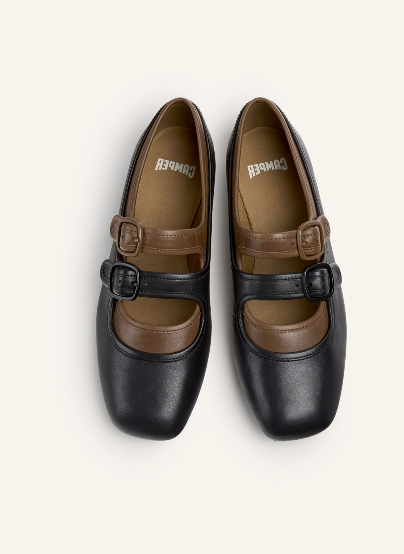 CAMPER Ballerinas CASI MYRA: SCHWARZ / BRAUN