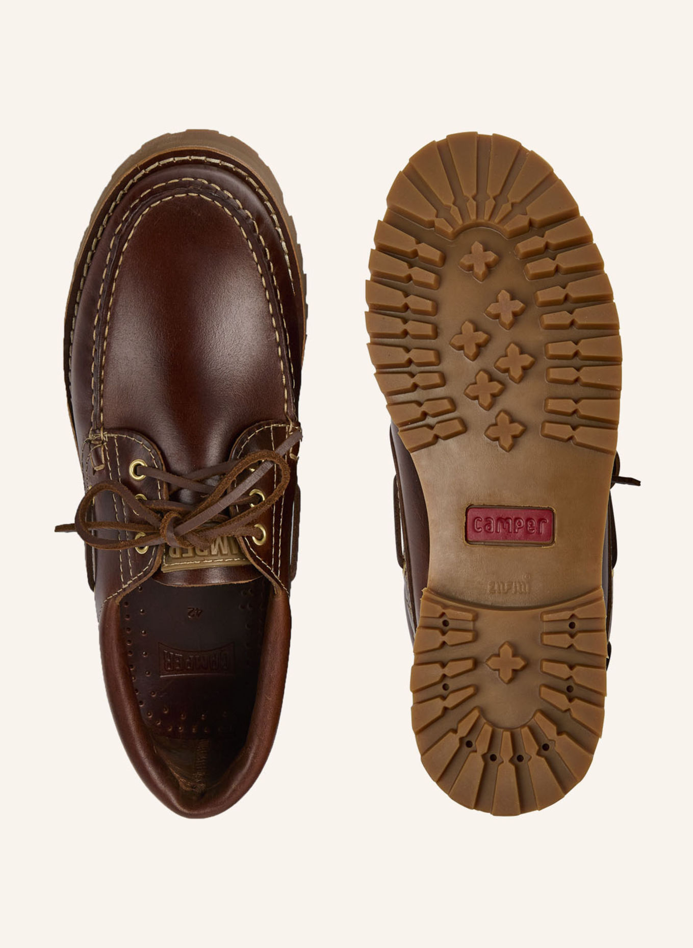 CAMPER Schnürschuhe NAUTICO: BRAUN