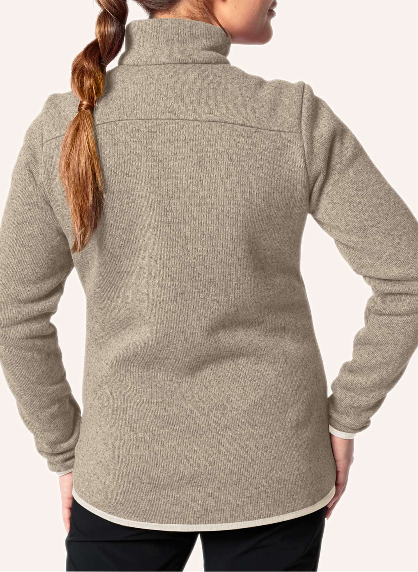 VAUDE Strick-Fleecejacke RIENZA: BEIGE
