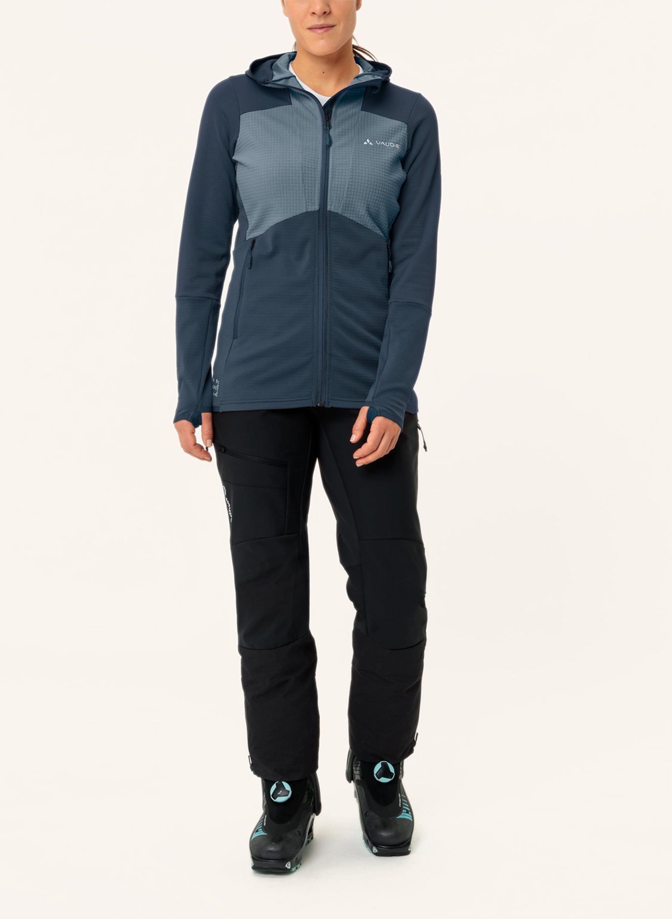 VAUDE Fleecejacke W MONVISO HD GRID FL J, Farbe: BLAU (Bild 5)