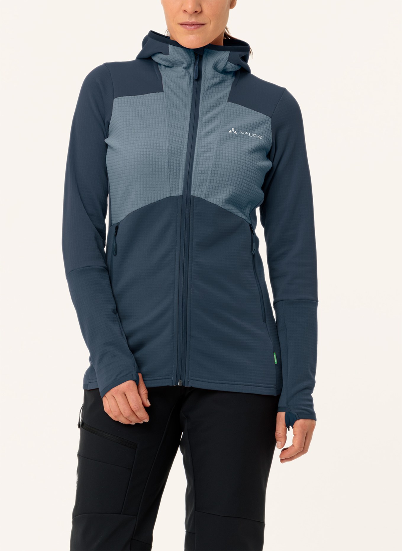 VAUDE Fleecejacke W MONVISO HD GRID FL J, Farbe: BLAU (Bild 2)