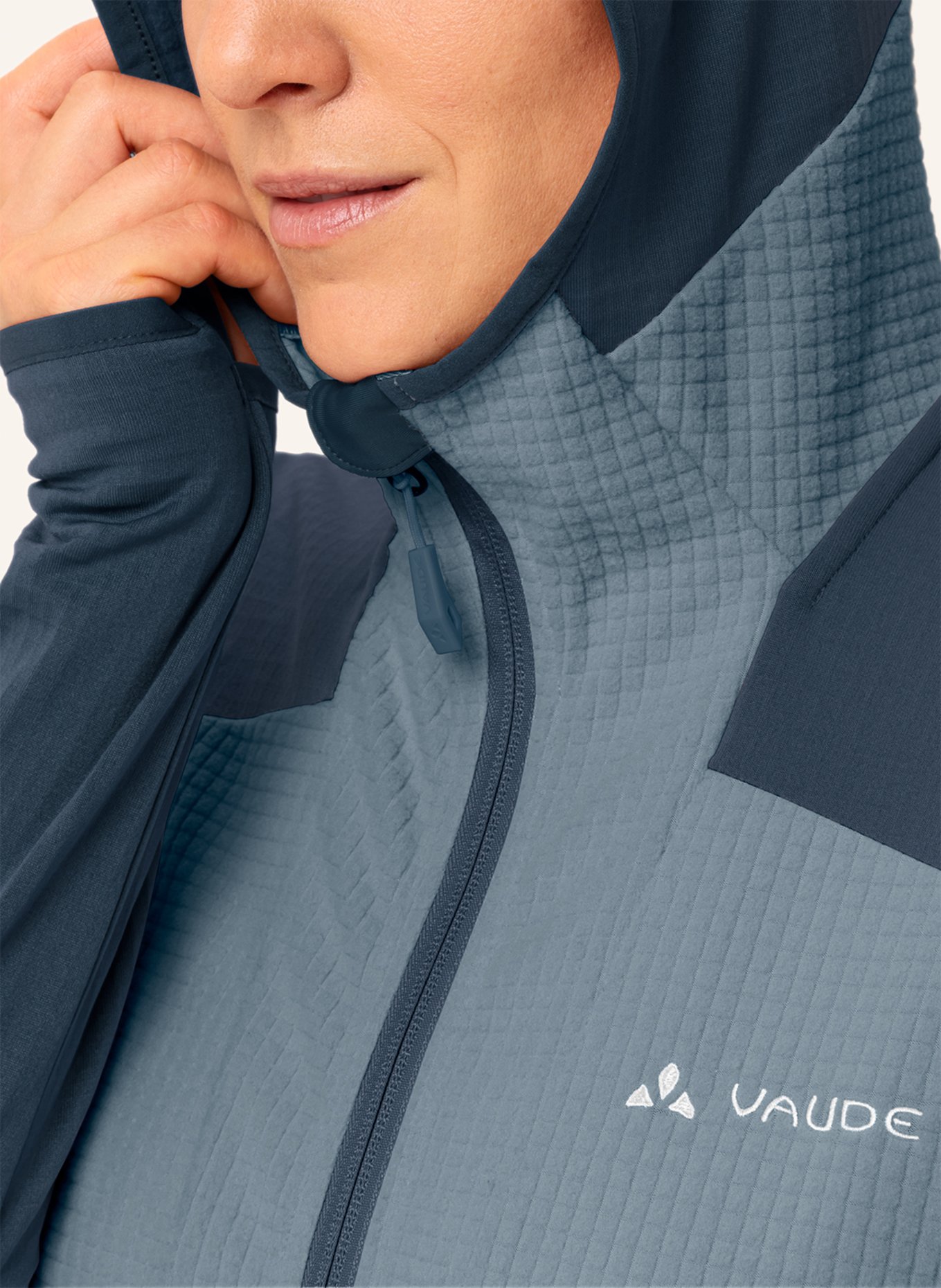 VAUDE Fleecejacke W MONVISO HD GRID FL J, Farbe: BLAU (Bild 4)