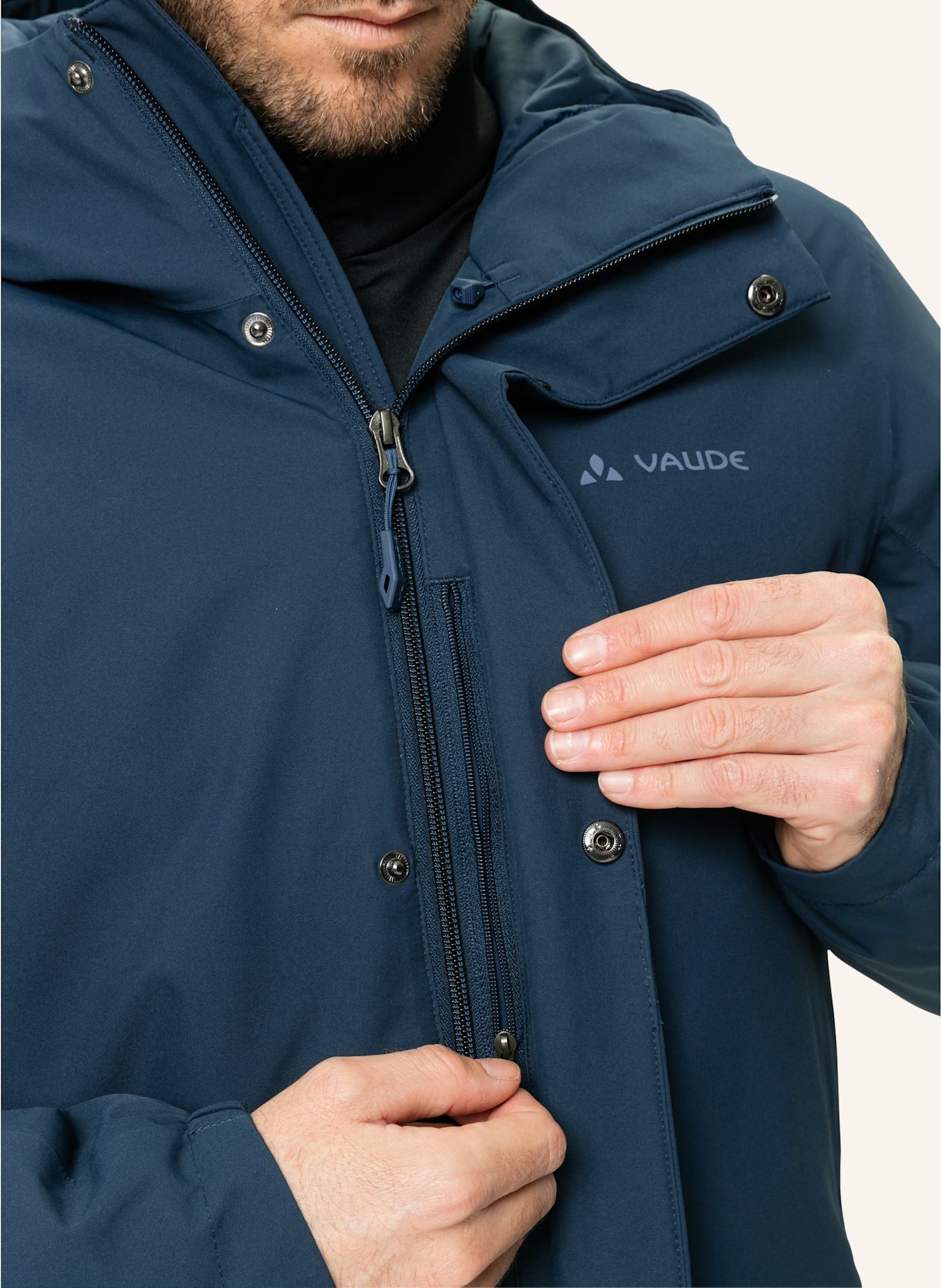 VAUDE Radjacke M CYCLIST PADDED PARKA: BLAU